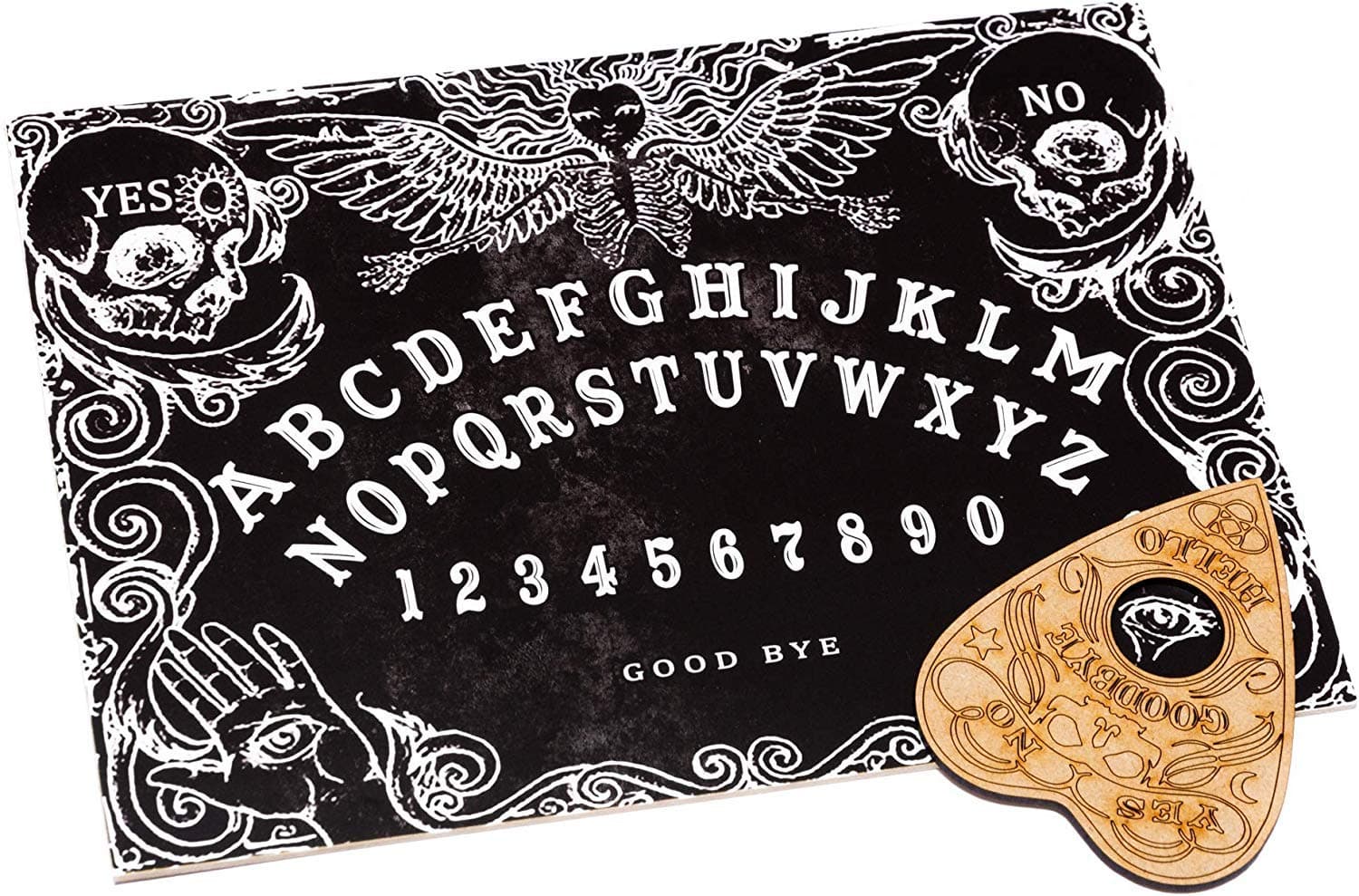 WICCSTAR Black Talking Spirit Boards Game for Ghost Hunt with Planchette and Detailed Instruction