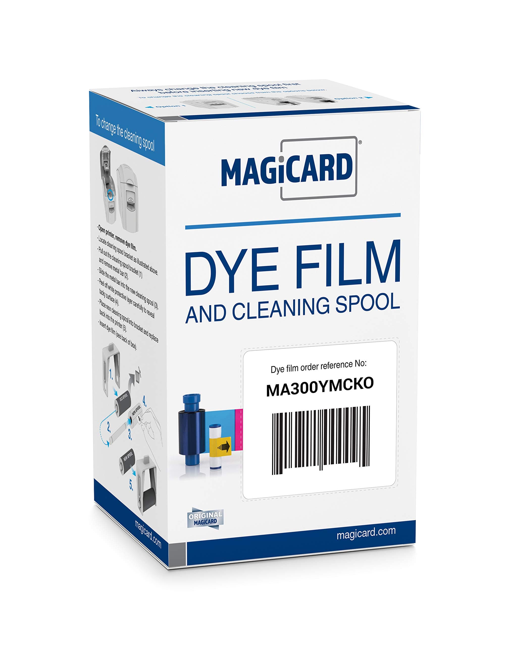 Magicard MA300YMCKO Color Ribbon Kit (YMCKO, 300 Prints) for Enduro, Rio Pro, and Pronto Series Card Printers Straight from Manufacturer