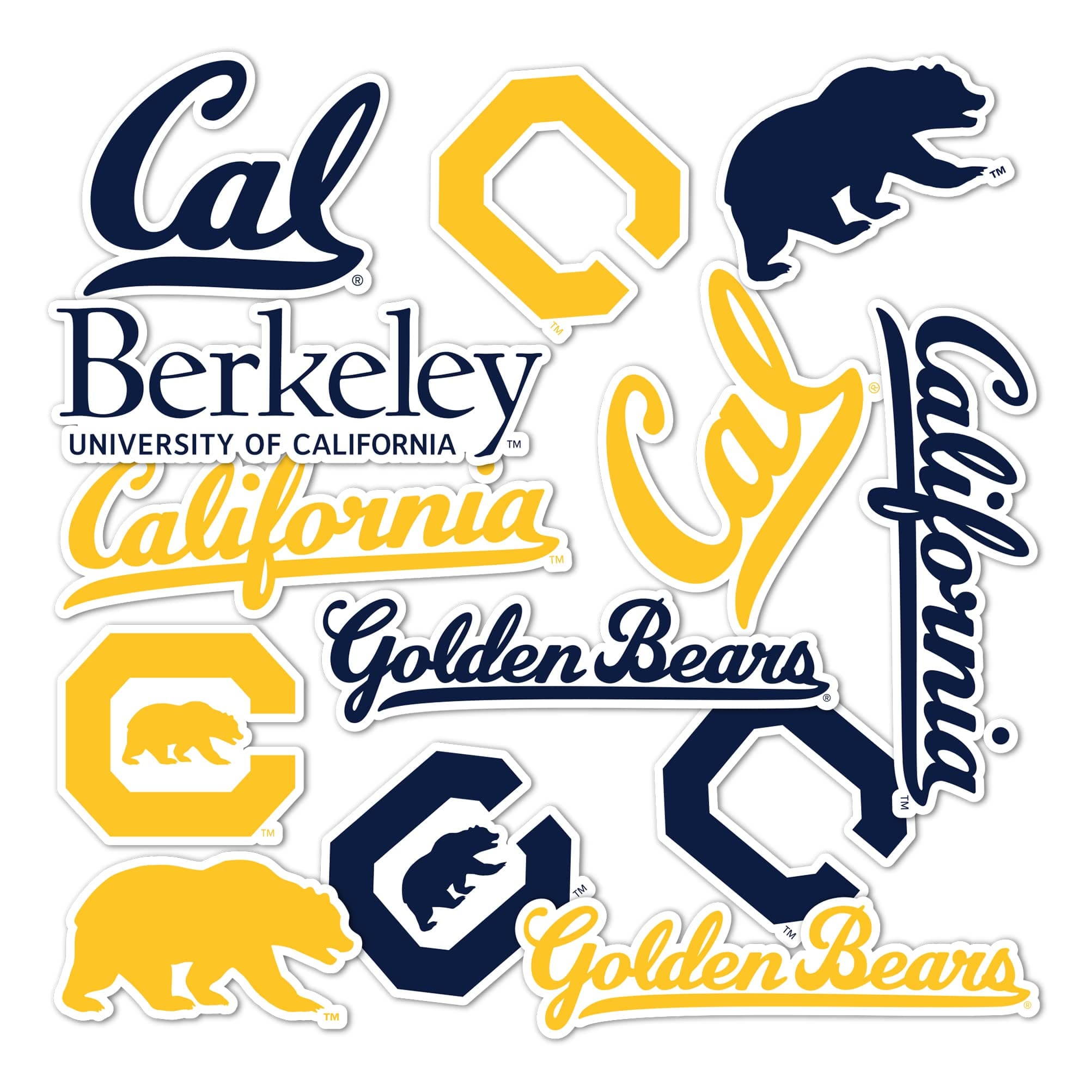 Desert Cactus University of California Berkeley Sticker Golden Bears Vinyl Decals Laptop Water Bottle Car Scrapbook Sheet T2 (Type 2)