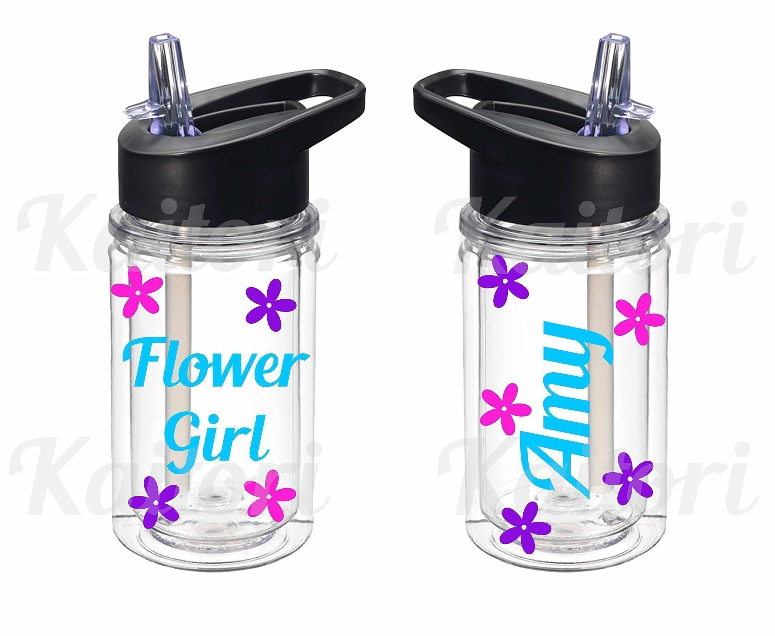 Flower Girl Personalized Double Wall Tritan Water Bottle-10 oz