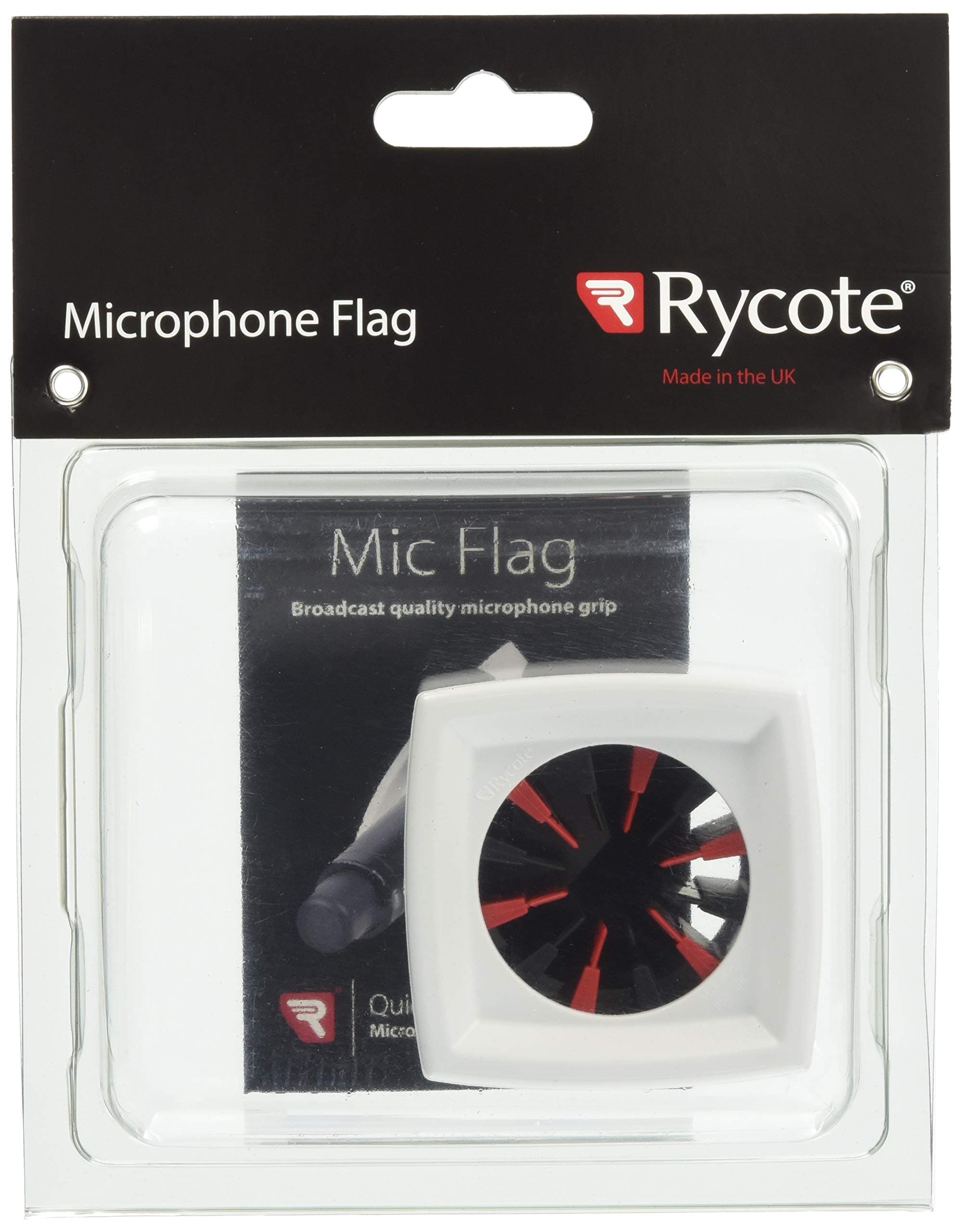 Rycote 107307 Single Square Mic Flag - White