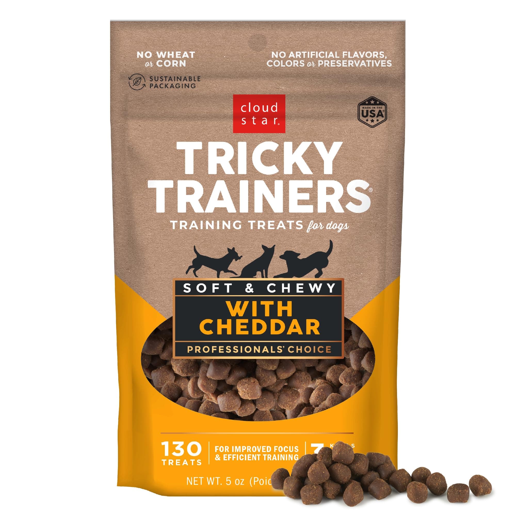 Cloud Star Corporation Tricky Trainer 5 Oz Chewy Cheddar