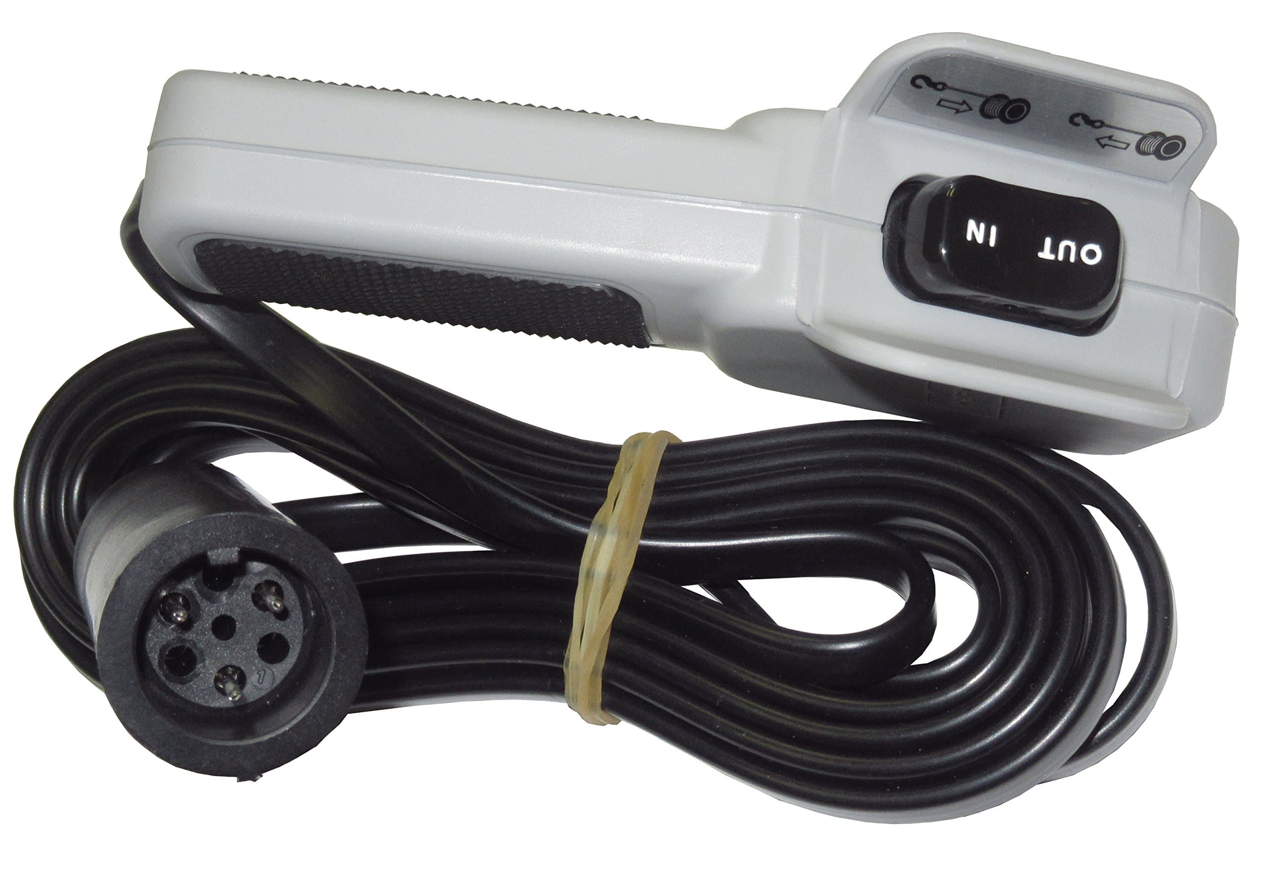 64849 Hand Held Winch Remote Controller with Rubber Grip for ATV and Side x Side Winches, gray