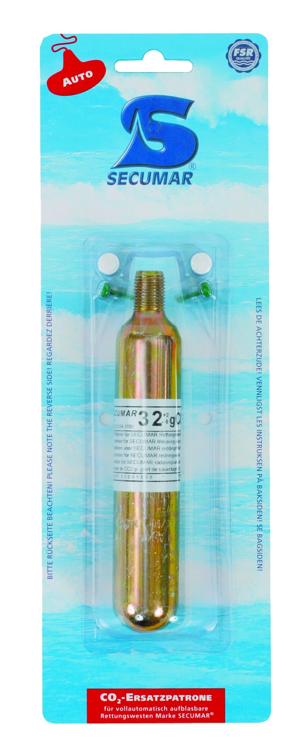 Secumar CO2 Refill 60g CO2-Cartridge 275 N Car Auto