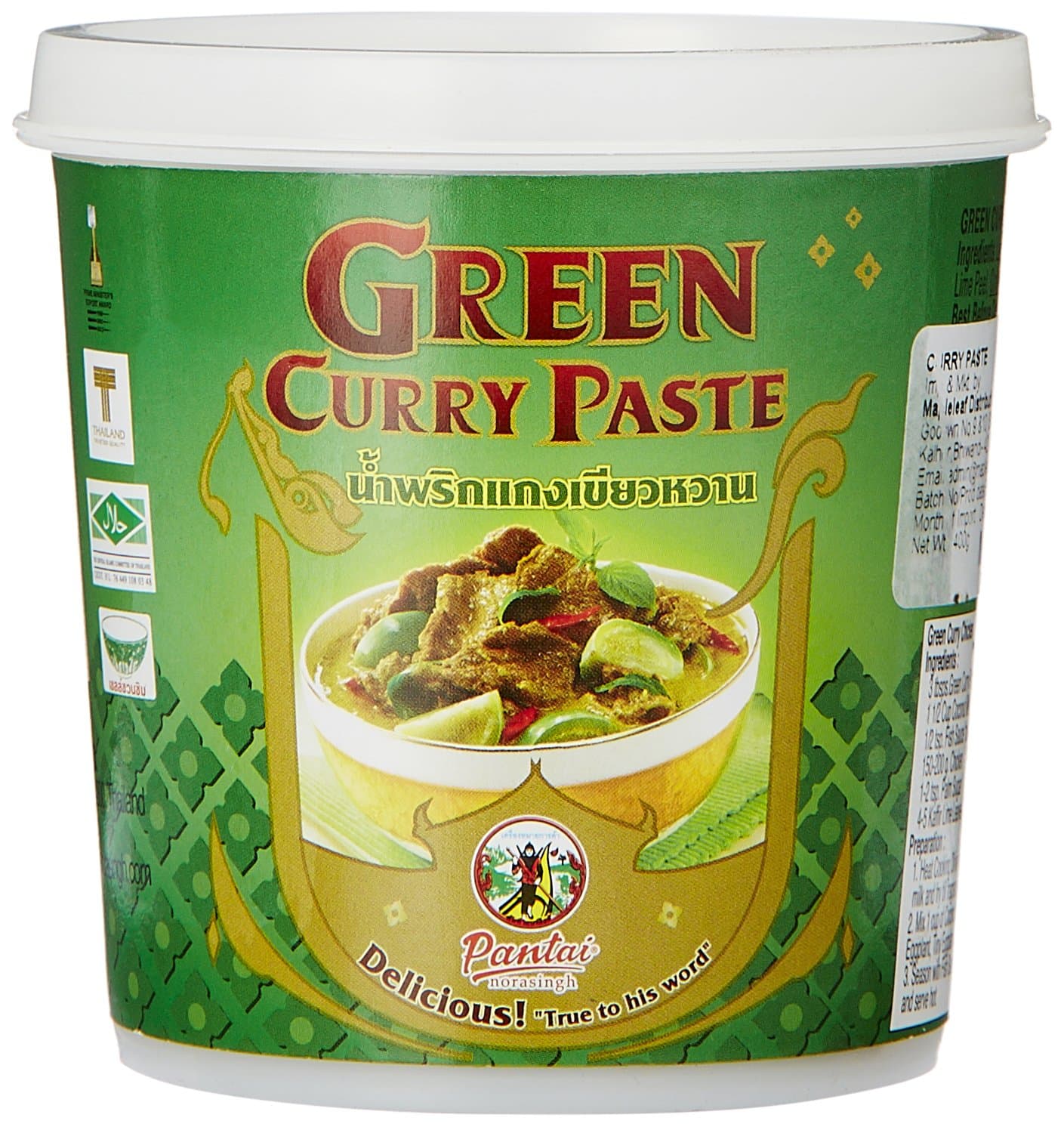Pantai Norasingh Green Curry Paste – Authentic Thai Flavour in Every Spoon, 14.11 oz ℮ 400 g