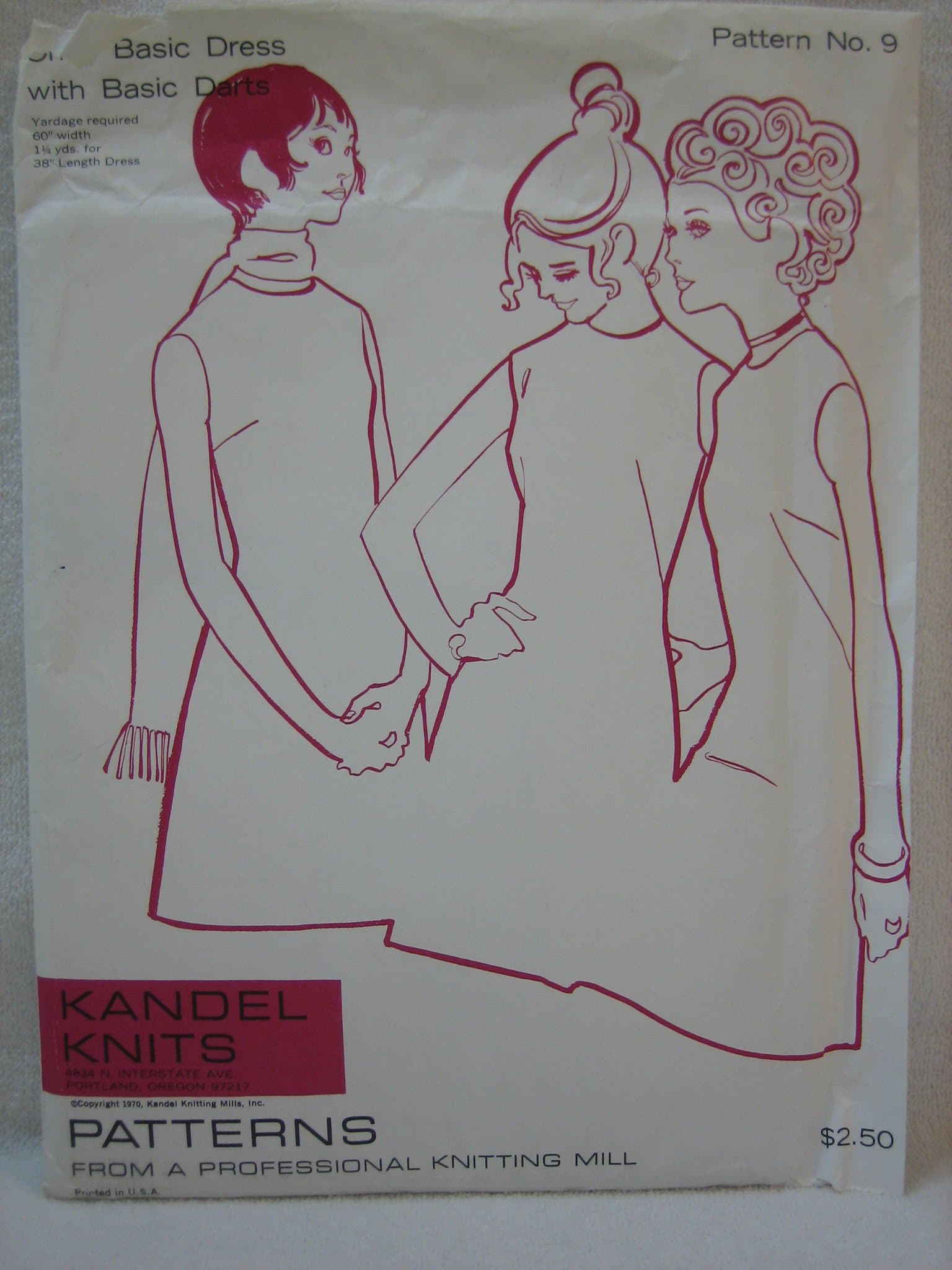 Kandel Knits Sewing Pattern No. 9 Omni Basic Dress with Basic Darts Sizes 6-20