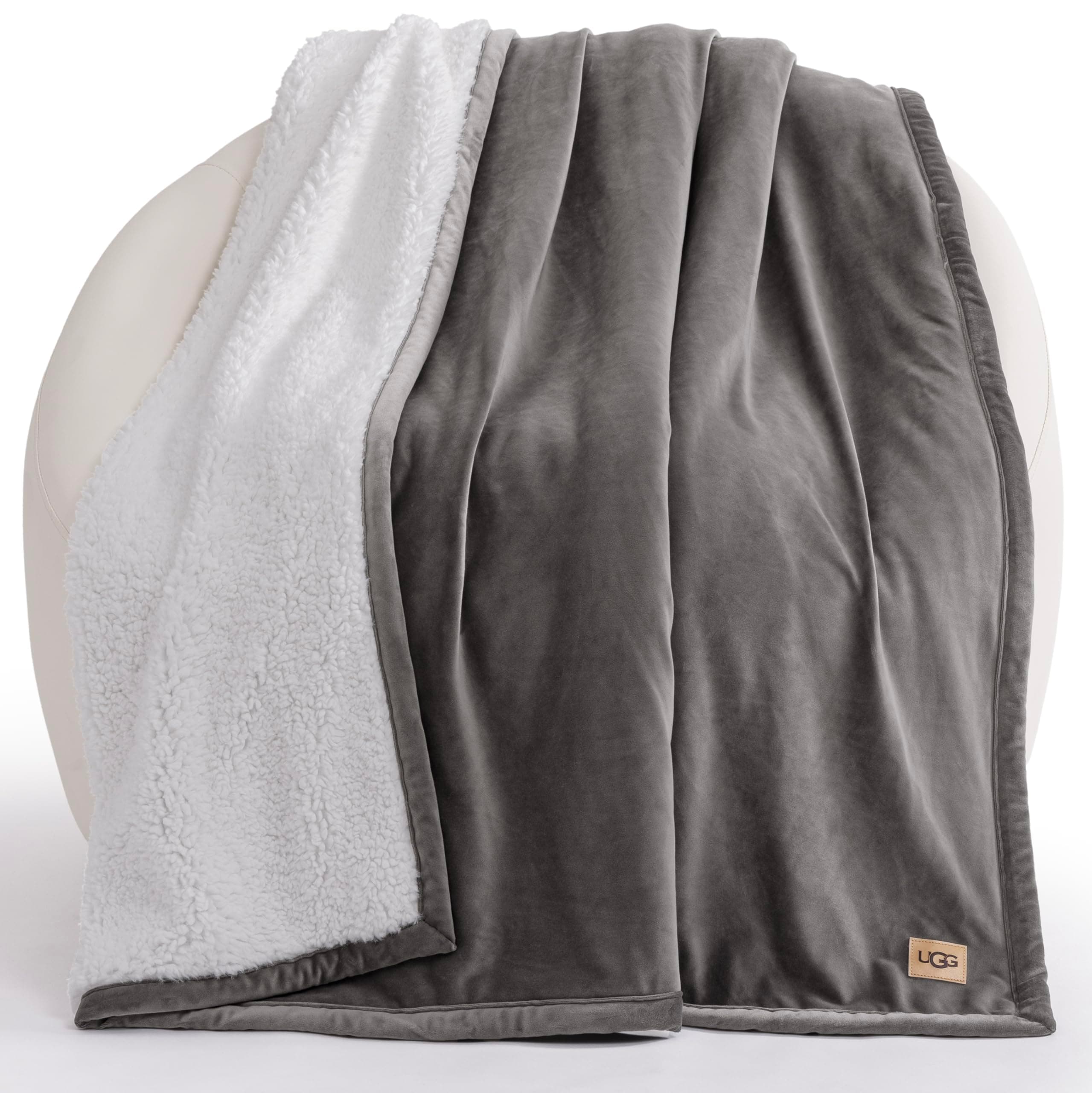 Bliss Throw Blanket Plush Soft Fleece Fluffy Blankets for Bed or Couch Oversized Warm Reversible Machine Washable Medium Weight Home Decor Giftable Throw, 50-inch x 70-inch, Charcoal Grey