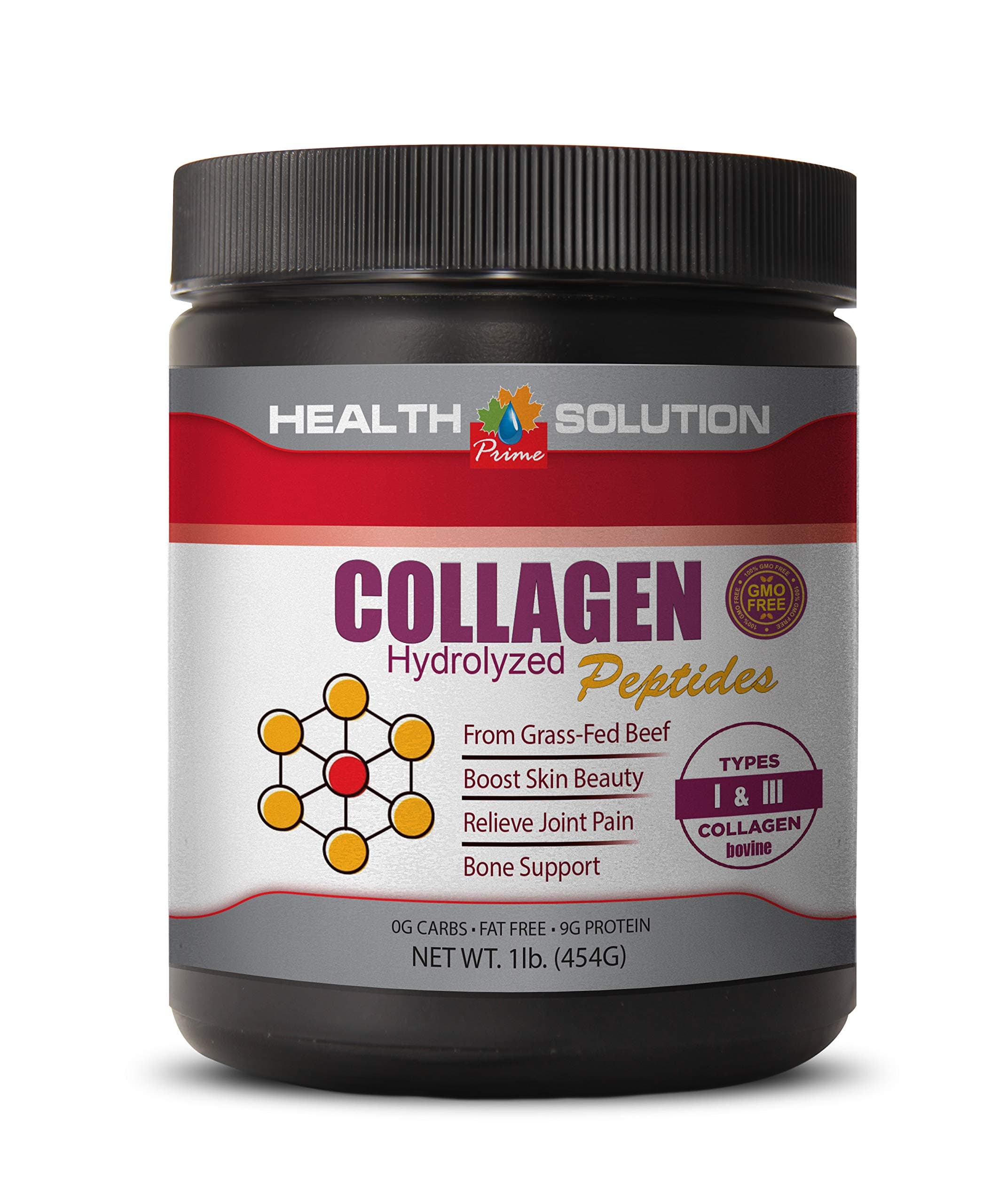 Bone Collagen Powder - Collagen PEPTIDES HYDROLYZED Powder - Collagen Supplements hydrolyzed - 1 Bottle 1 LB (454 Grams)