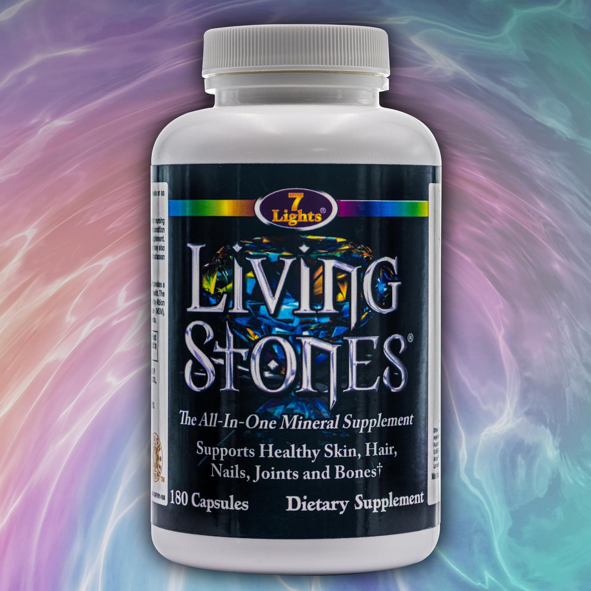 Living Stones, Complete Mineral Supplement with Zinc, Calcium, Magnesium, Selenium, Trace Minerals, No Added Iron, with MSM (Organic Sulfur) and Shilajit, Premium Absorption (30-Day Supply - 180 Caps)