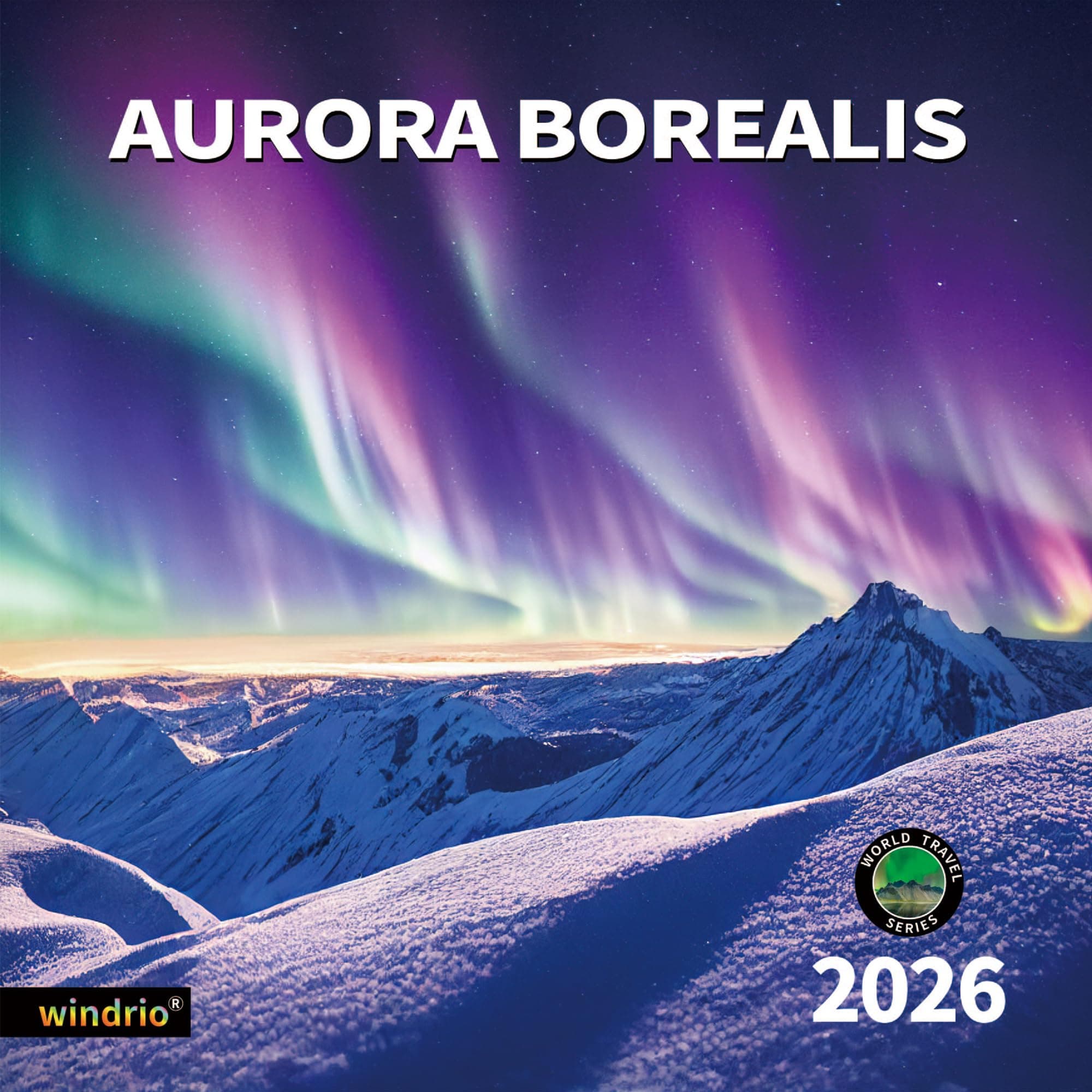 2024 2025 Wall Calendar, 14 Months November 2024 - December 2025, Wall Calendar Aurora Borealis, 12" x 24" Opened,Full Page Months Thick & Sturdy Paper for Kids Teen Calendar Organizing & Planning