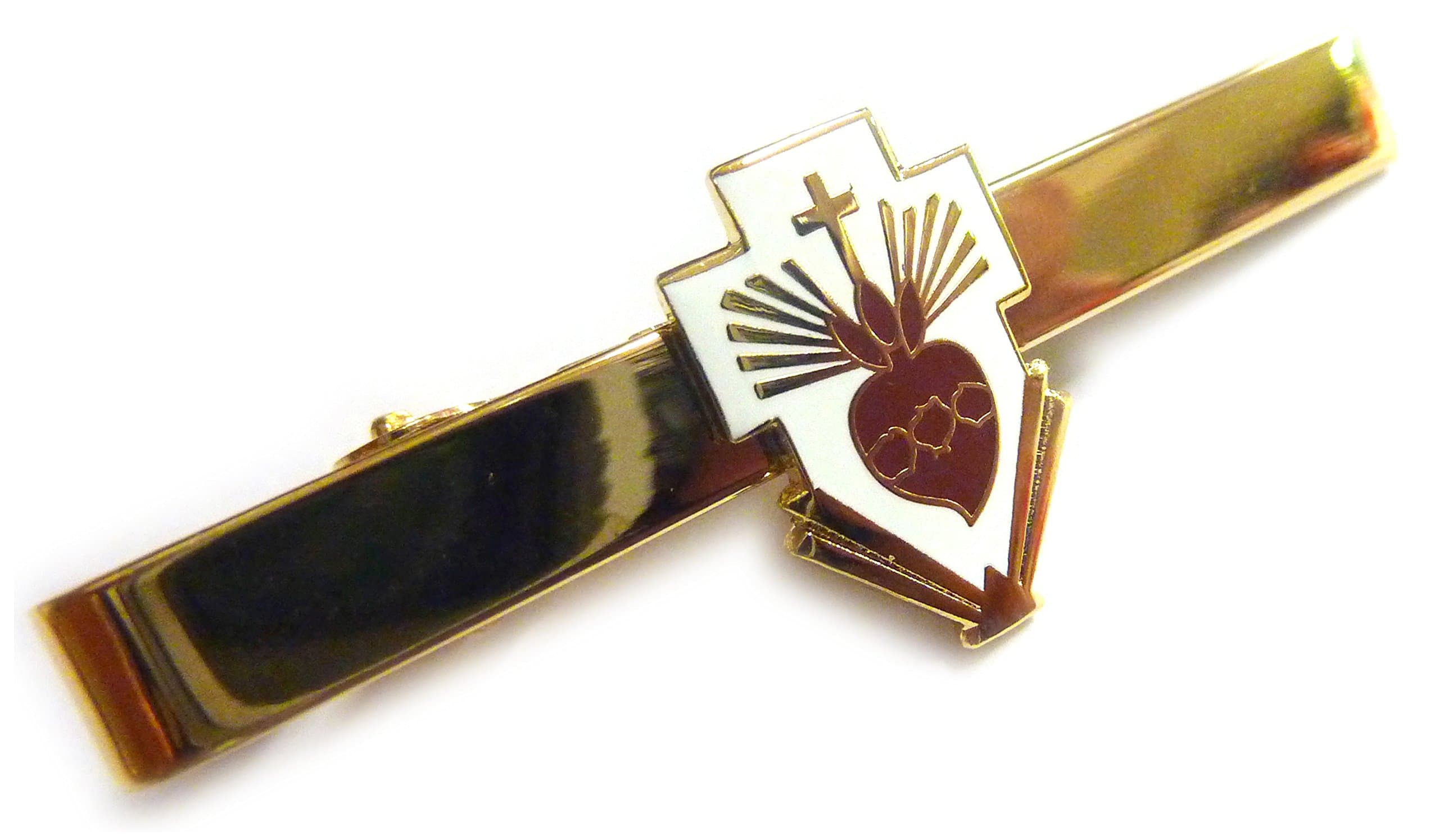 Sacred Heart of Jesus Christ in Cross Catholic Christian Tie Bar Clip