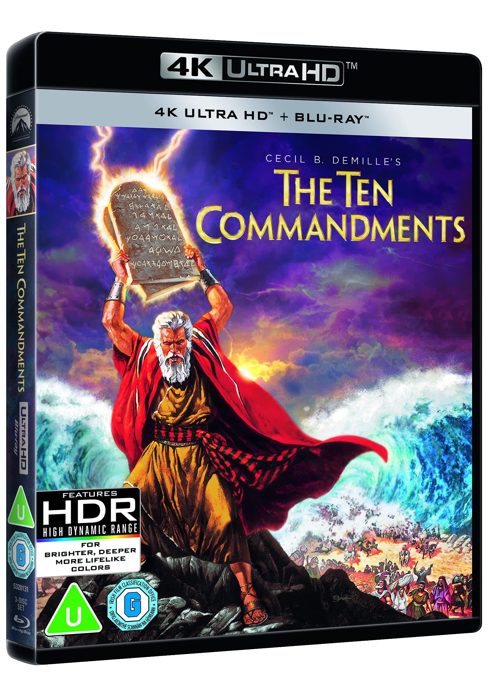 The Ten Commandments (1956) 4K [Blu-ray] [2021] [Region A & B & C] [4K UHD]