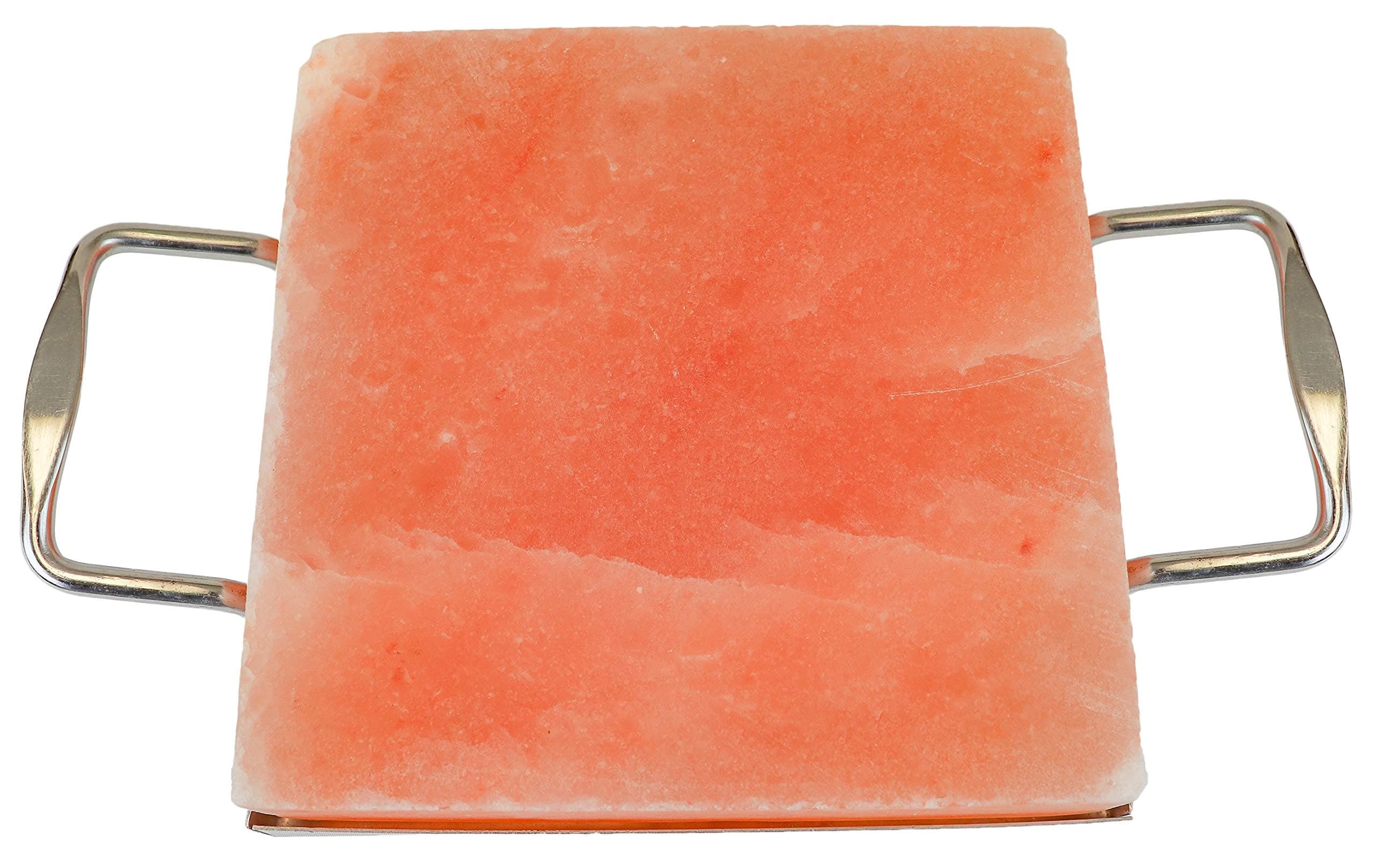 Himalayan Secrets™ Himalayan Salt Block Cooking Tile for Grilling or Serving - For Building Salt Walls As Well (8" x 8" x 2" w/Tray)