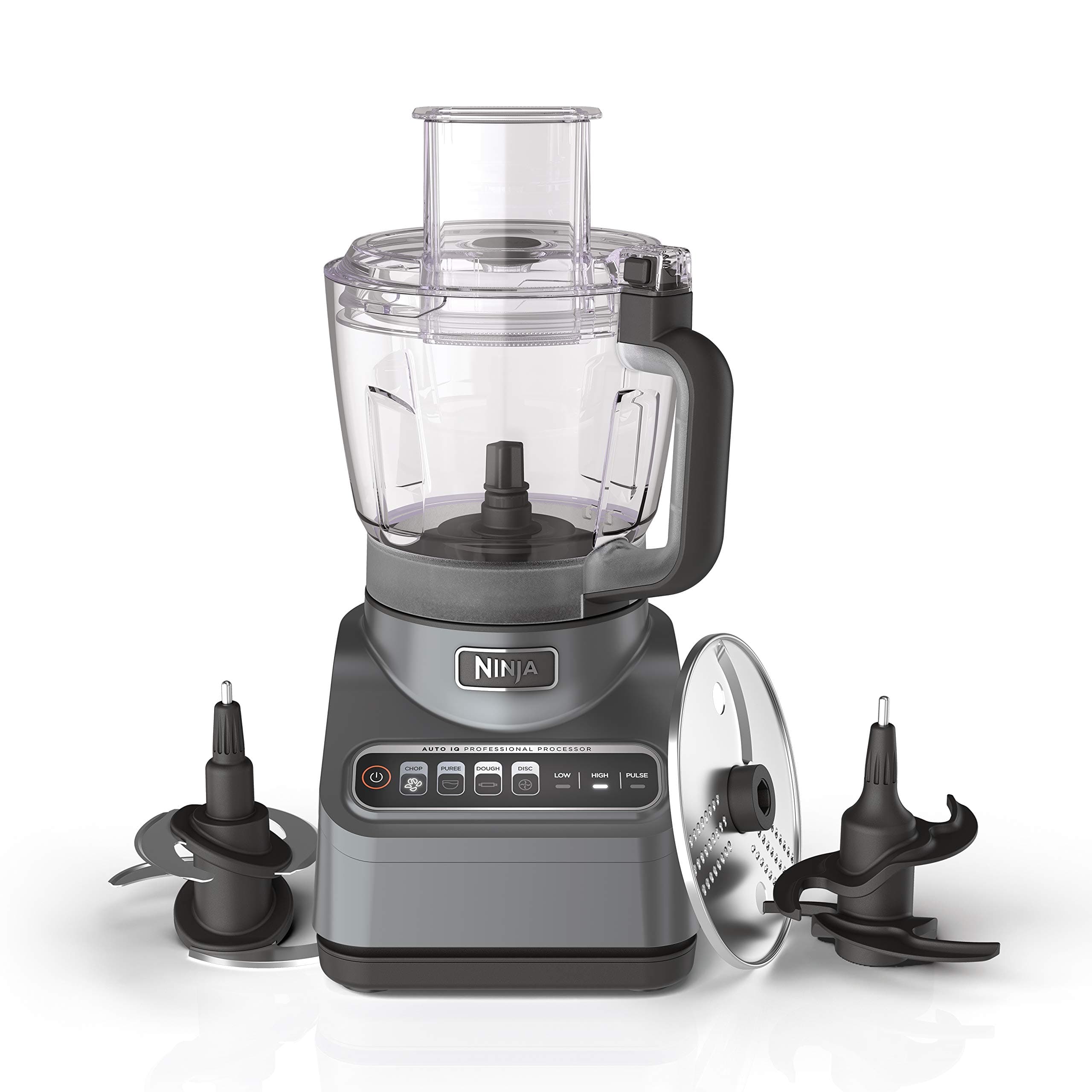 Ninja Professional Plus Food Processor 1000-Peak-Watts with Auto-iQ Preset Programs Chop Puree Dough Slice Shred with a 9-Cup Capacity and a Silver Stainless Finish (BN601C) - Canadian Version