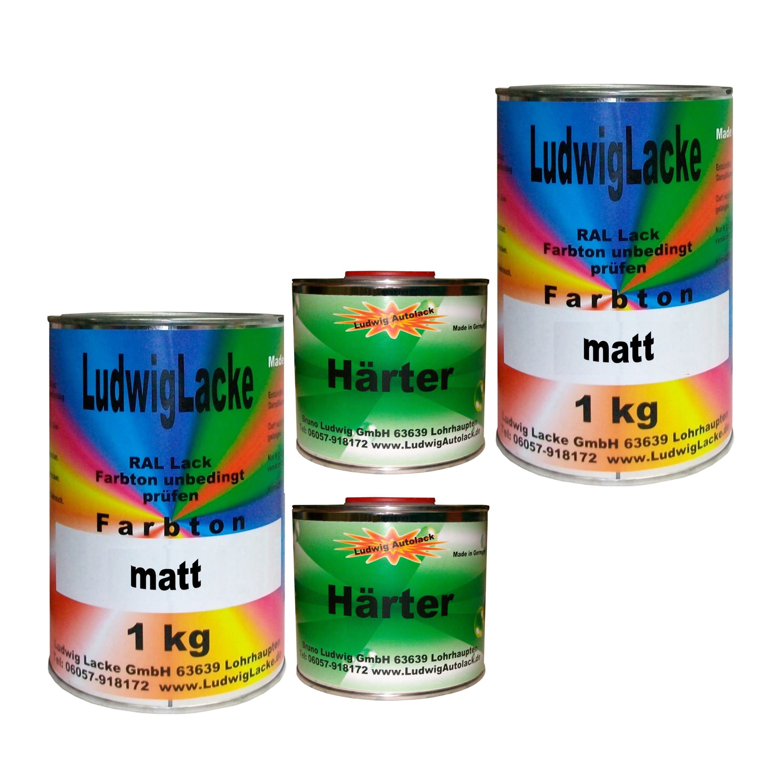 3 kg Set for Car with harder matt RAL 7004 Signalgrau