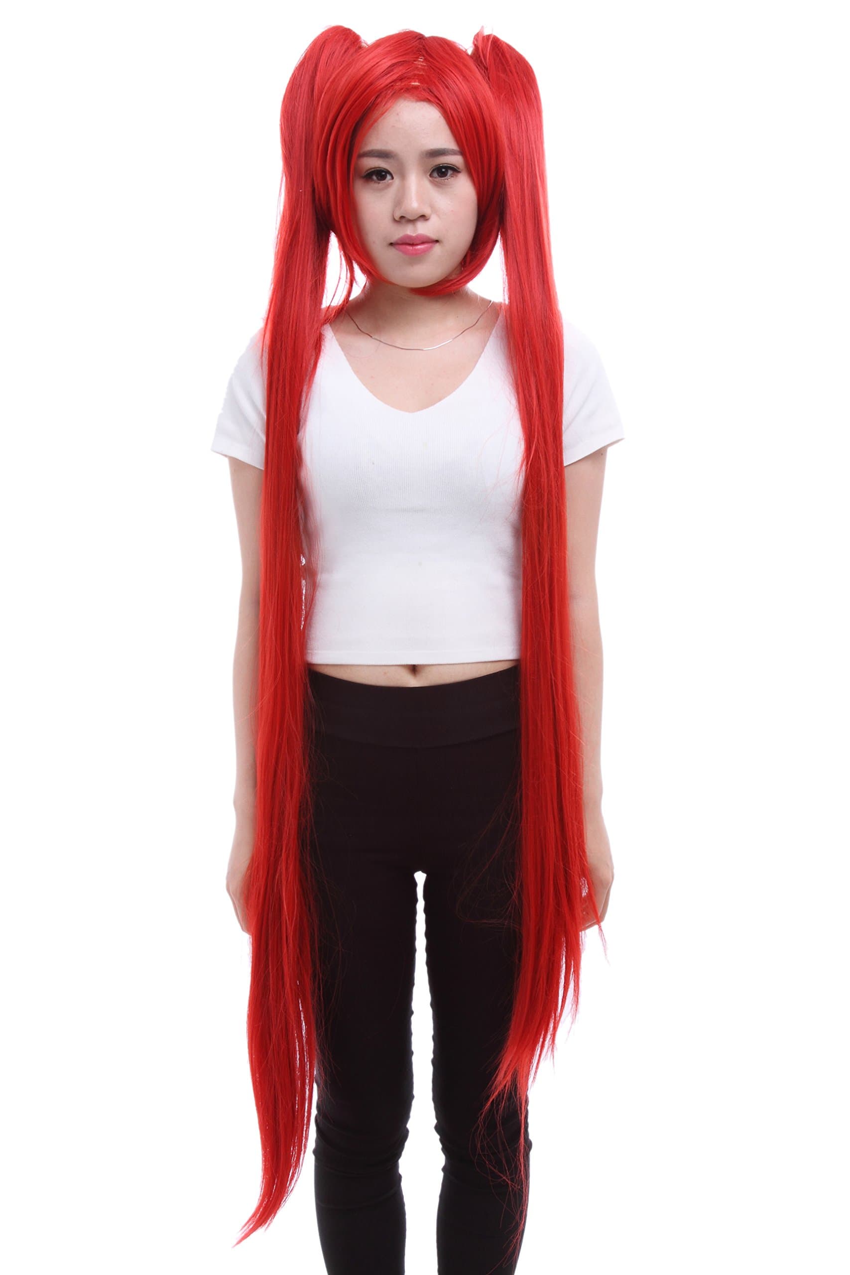 Lemail wig Women's Colorful Red long straight Cosplay wigs