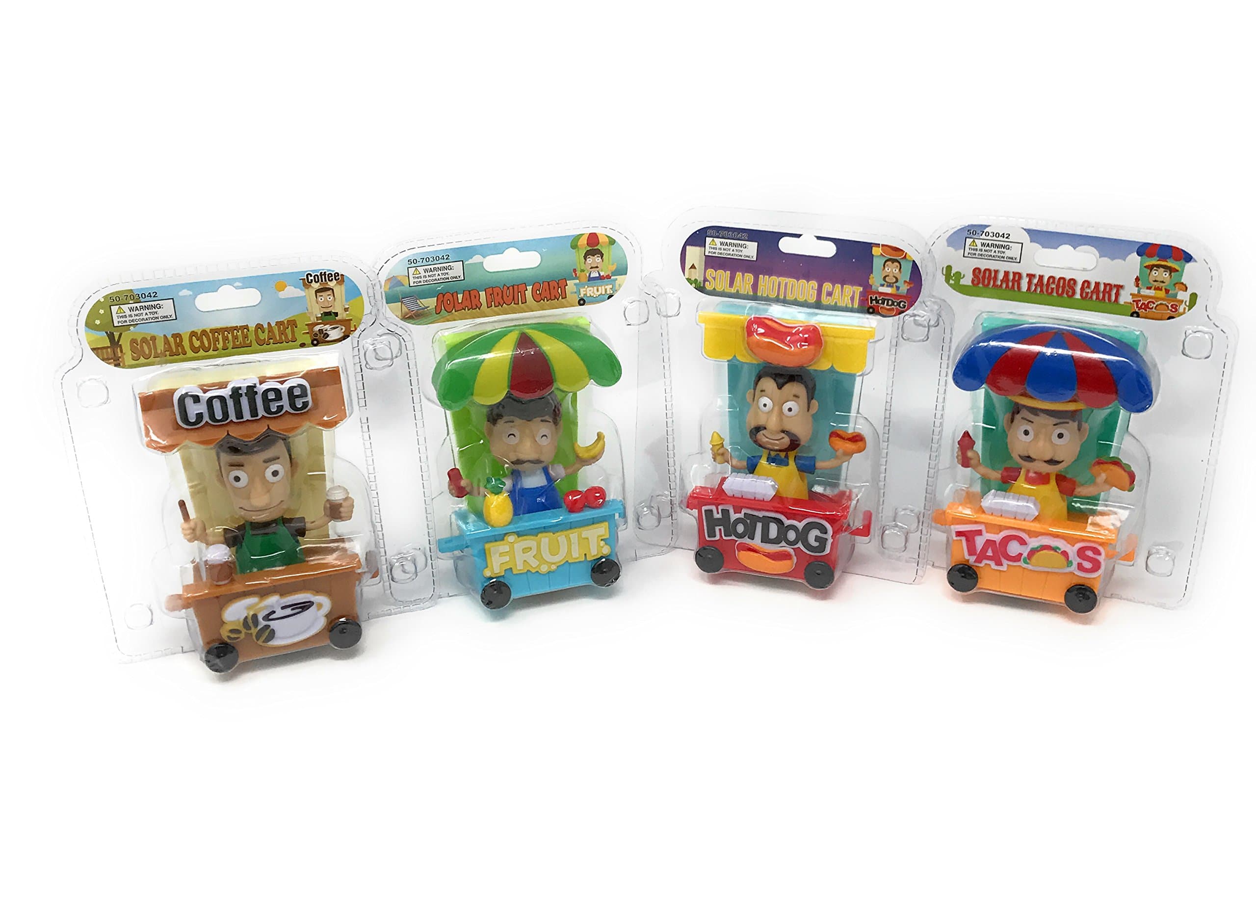 Momentum Solar Powered Dancing Hotdog Cart, Fruit Cart, Tacos Cart and Coffee Shop cart