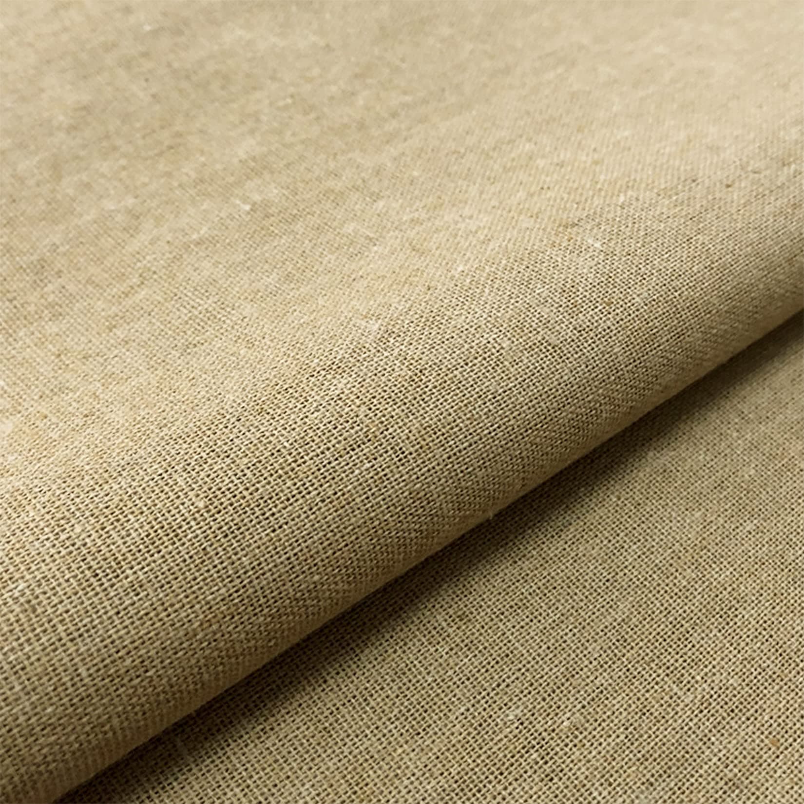 Linen Embroidery Fabric, Quilting Fabric Cloth Garments Crafts Accessories Square Embroidery Cloth, 20 by 62-Inch(Khaki)