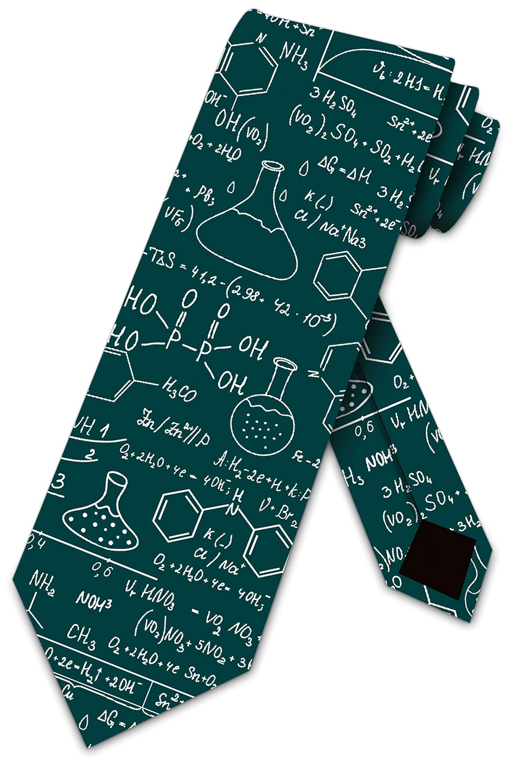 Three RookerScience Ties Mens Chemistry Equations Necktie