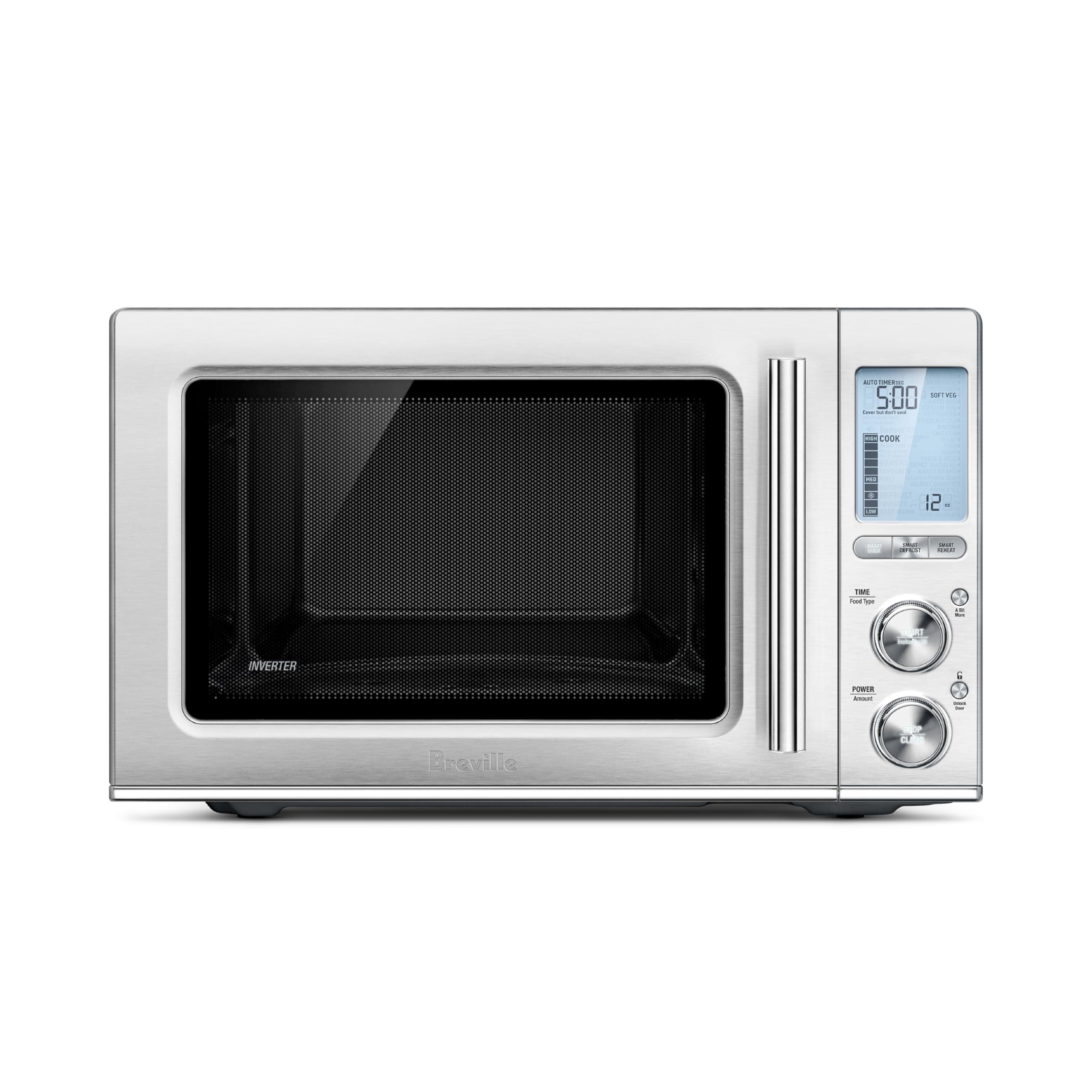 Breville BMO850BSS Smooth Wave Countertop Microwave Oven, Brushed Stainless Steel