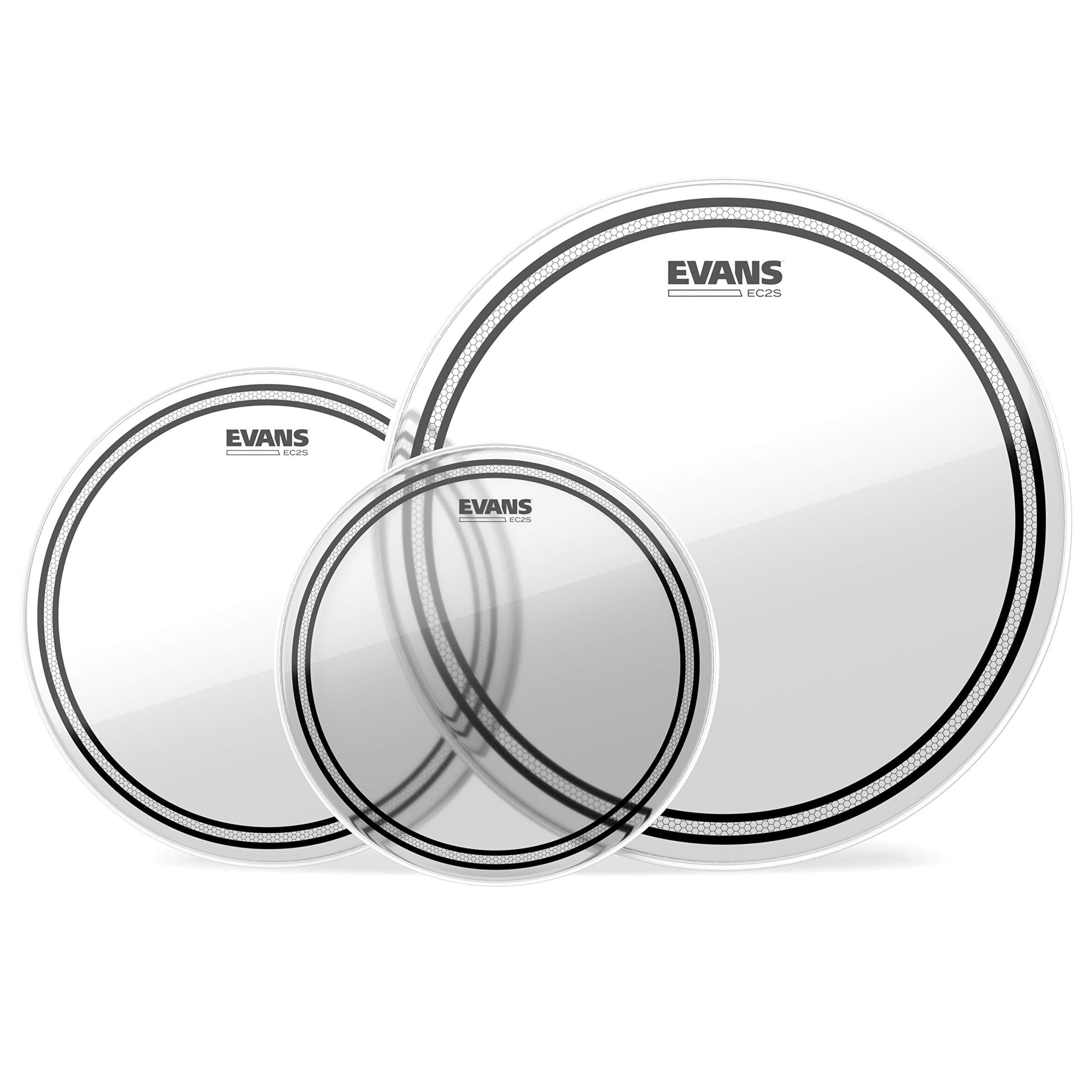 Drum Heads - EC2S Clear Fusion Tompack (10 inch, 12 inch, 14 inch)