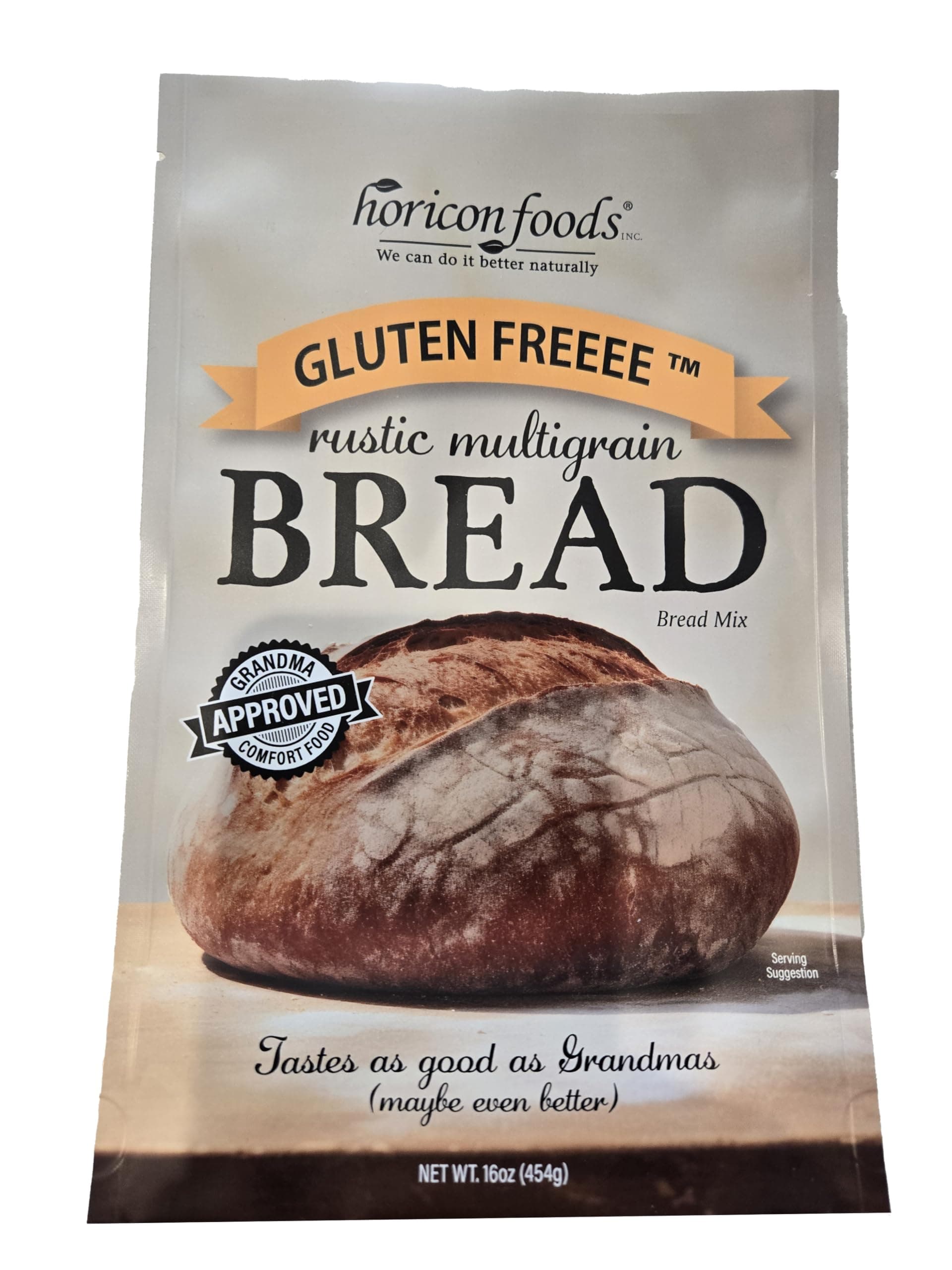 Glutenfreeee Gluten Free Rustic Multigrain Bread Mix, 16 Ounce - Whole Grain, Delicious, Vegan, Breakthrough Recipe, Artisan, Crispy Crust, Develops Real Dough, Moist Crumb, Easy, Celiac Friendly