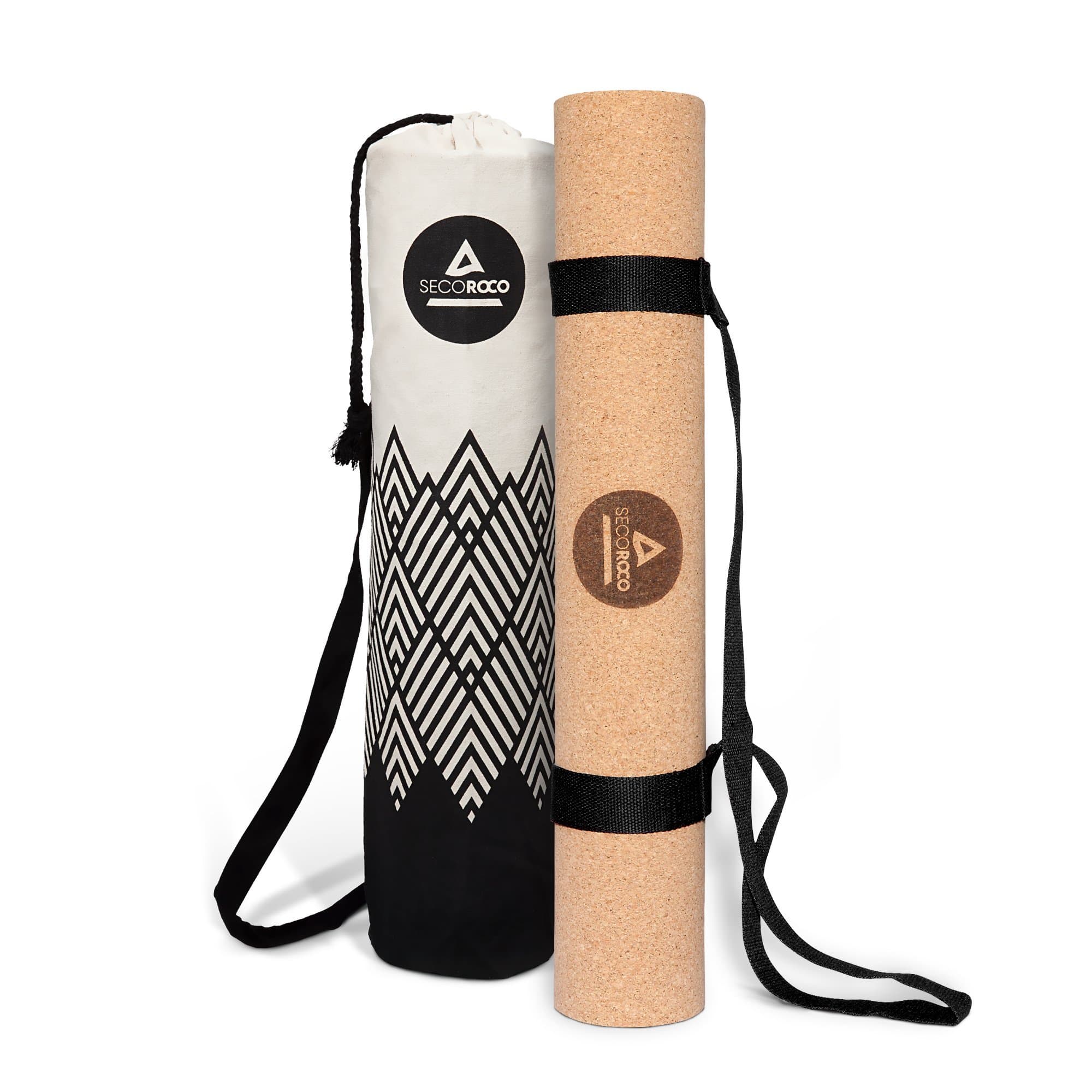 cork yoga mat, tested with very good, 2-5 mm thickness, non-slip, vegan and sustainable, yoga mat made of cork and rubber, including yoga bag