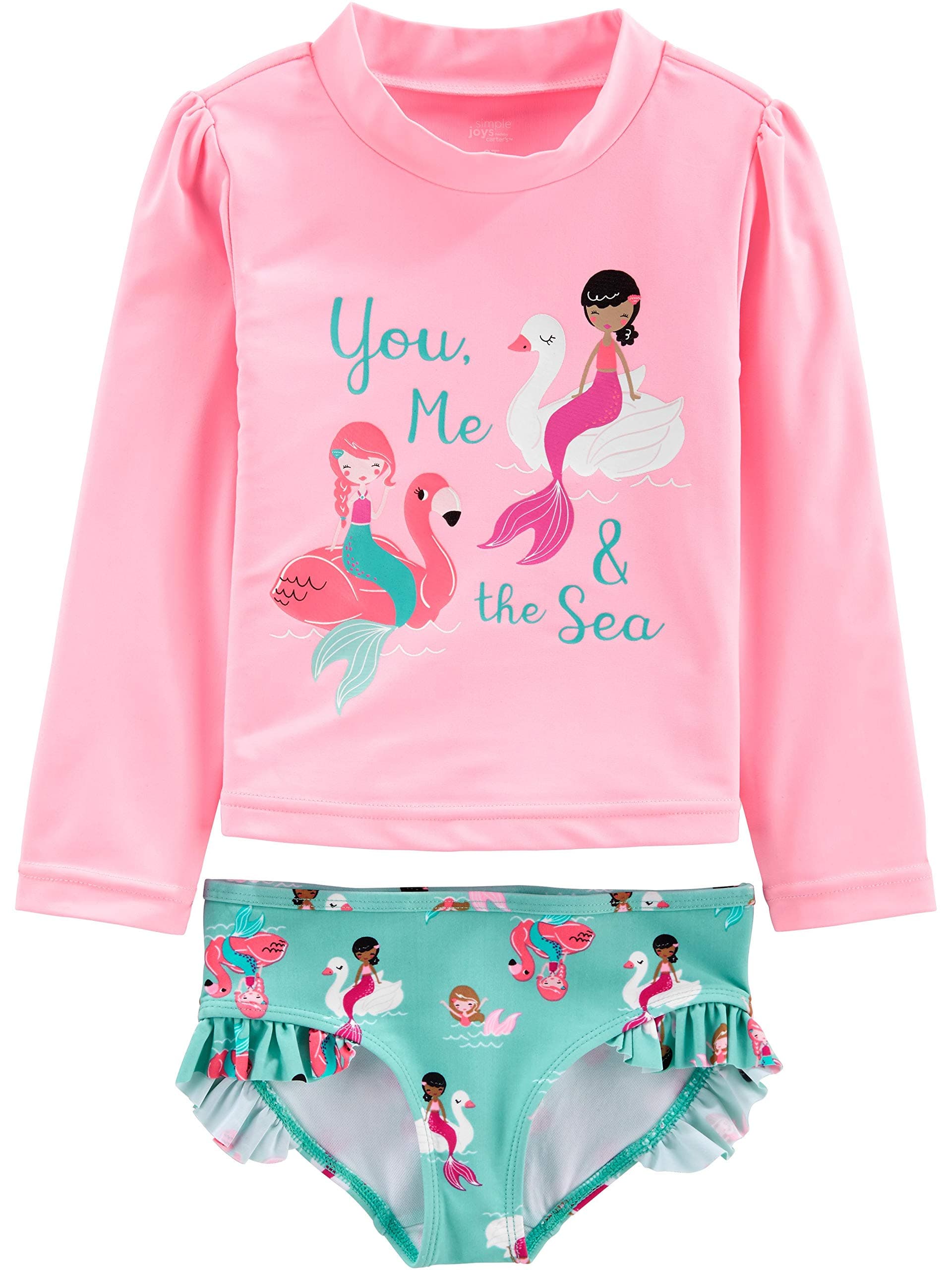 baby-girls 2-Piece Assorted Rashguard Sets
