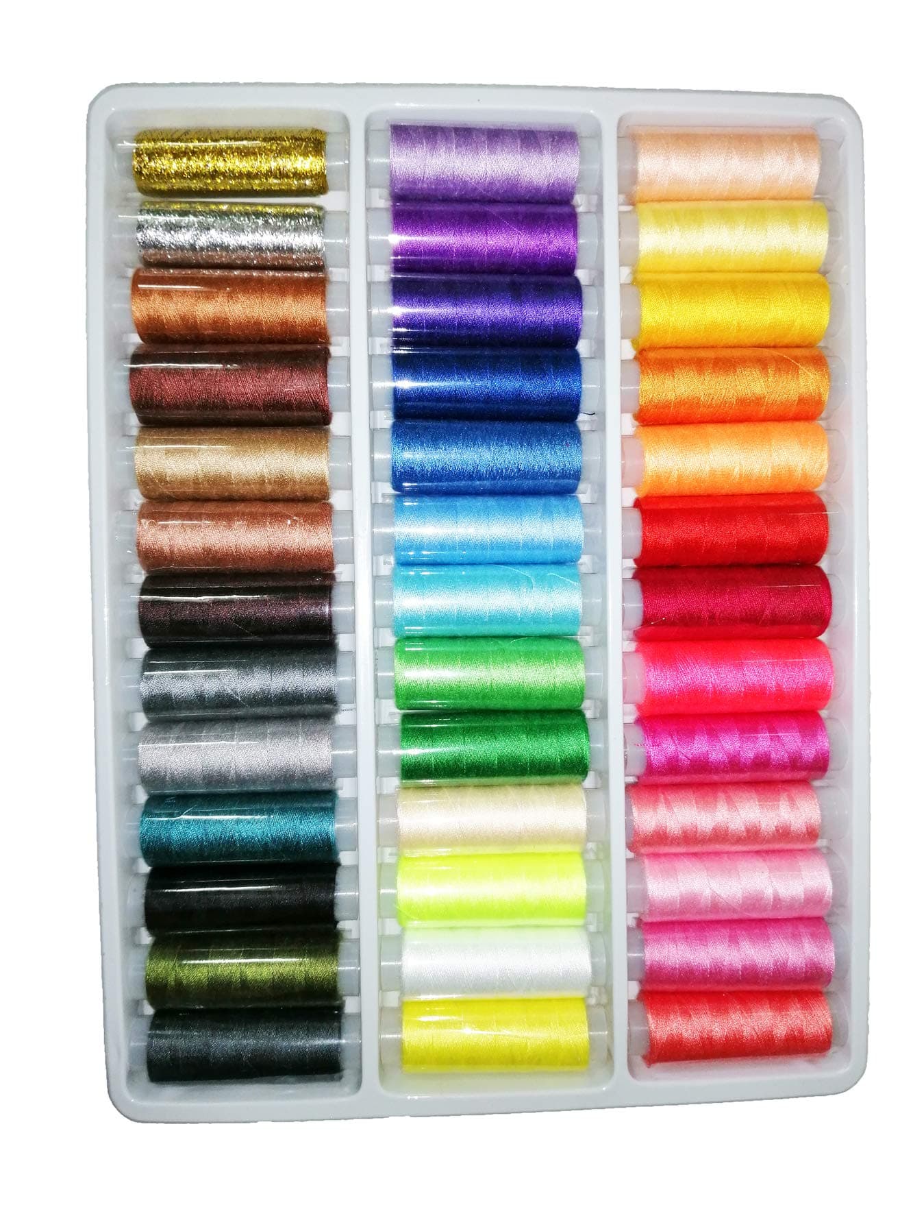 LOLPI Polyester Hand Sewing Thread 39 Color Sewing Thread Spool Set, for Quilting Stitching,Hand and Machine Sewing (39 Lines/Set)