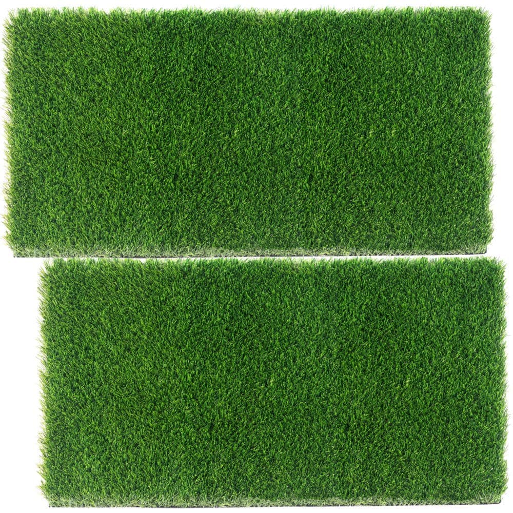 ZestyNest Two 24"x48" Inch Grass Doormats with Stain Resistant Artificial Grass Technology