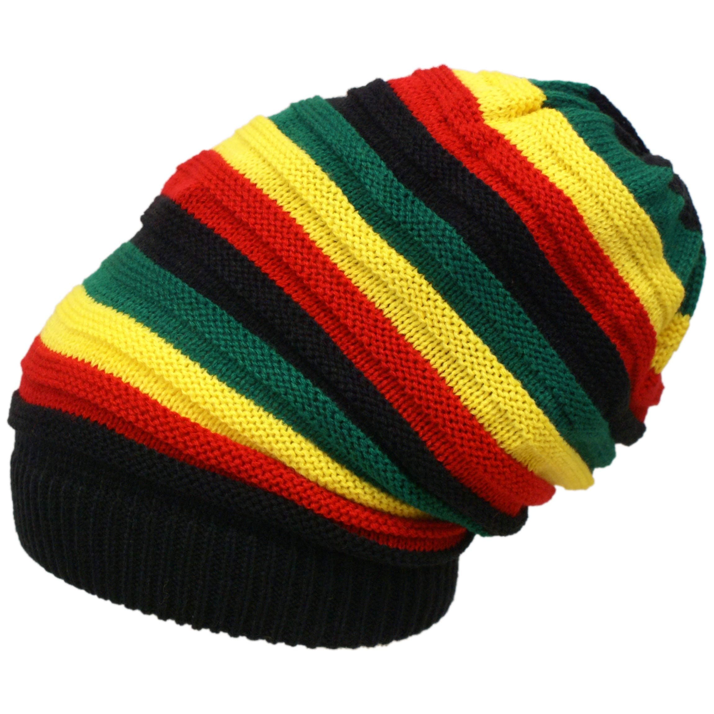 Shoe String King SSK Rasta Knit Tam Hat Dreadlock Cap. Multiple Designs and Sizes.