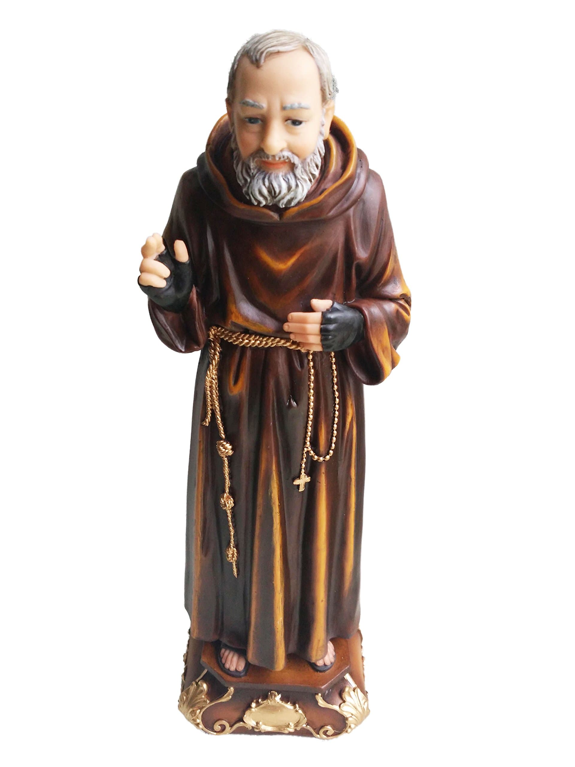 Relistep Pietrelcina Sculpture Padre Pio Estatua(12 inch).
