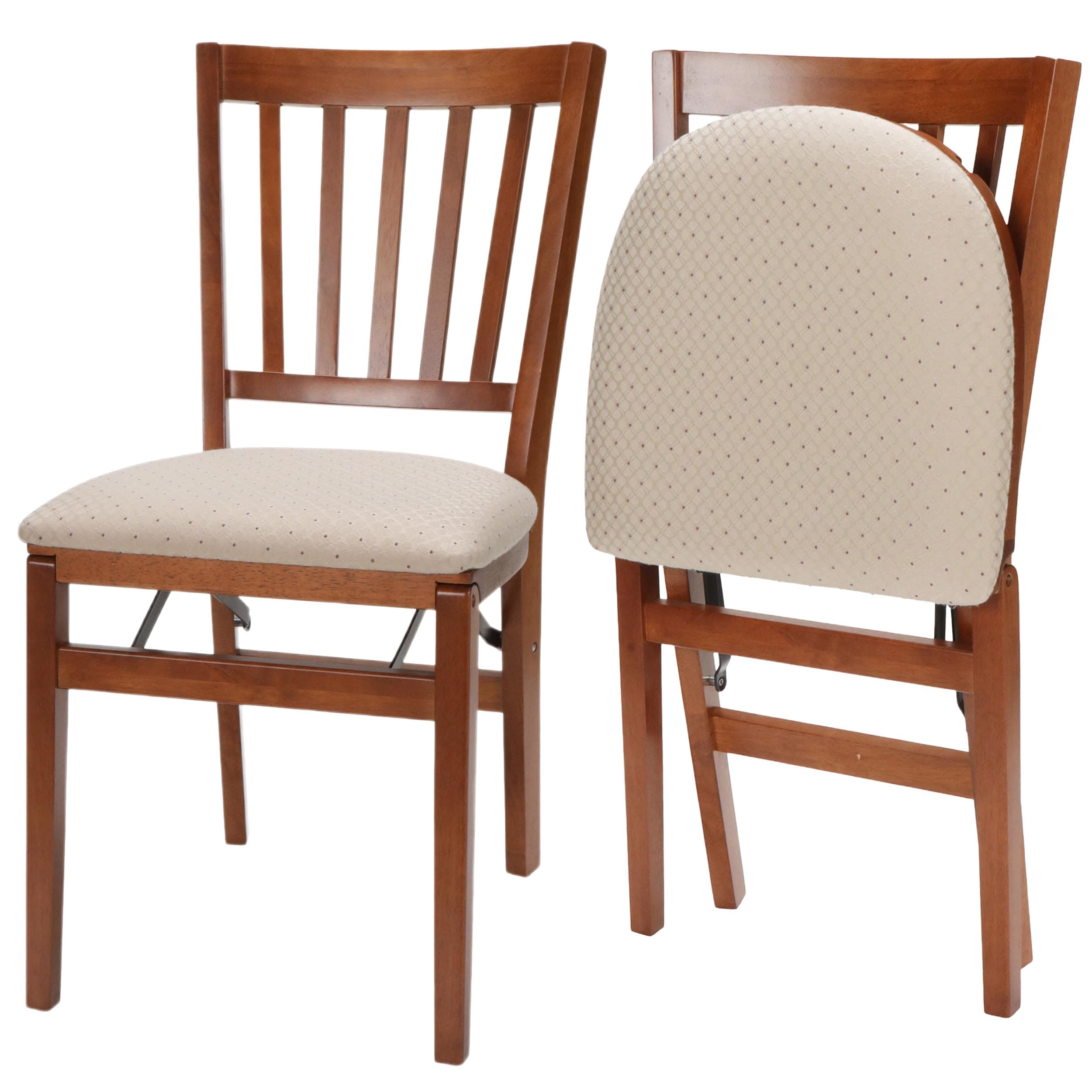 STAKMORE School House Folding Chair Cherry Finish, Set of 2