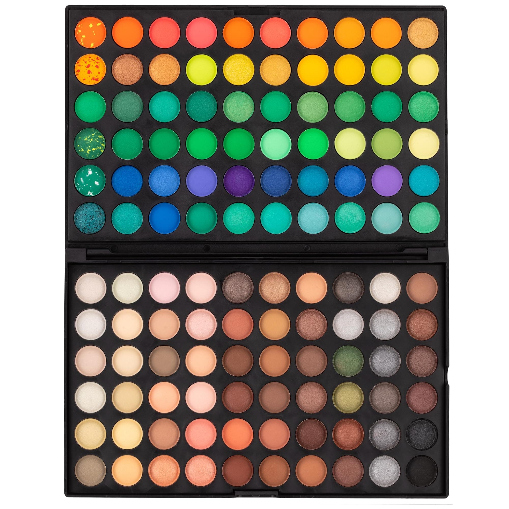 LaRoc Fusions 120 Colours Eyeshadow Palette Makeup Set | Pigmented Shimmer Matte, Glitter and Metallic Eyeshadow Set Makeup Palette | Nude Shades Eye Shadow Set
