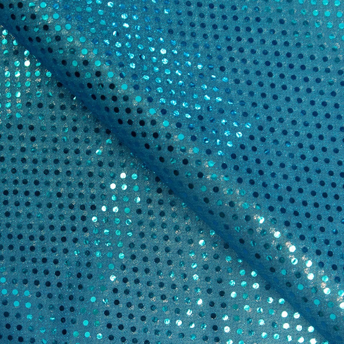 Sequin Fabric Sparkly Shiny Bling Glitter Material Cloth 112cm Wide Drape Craft (Turquoise, Per Half Metre)