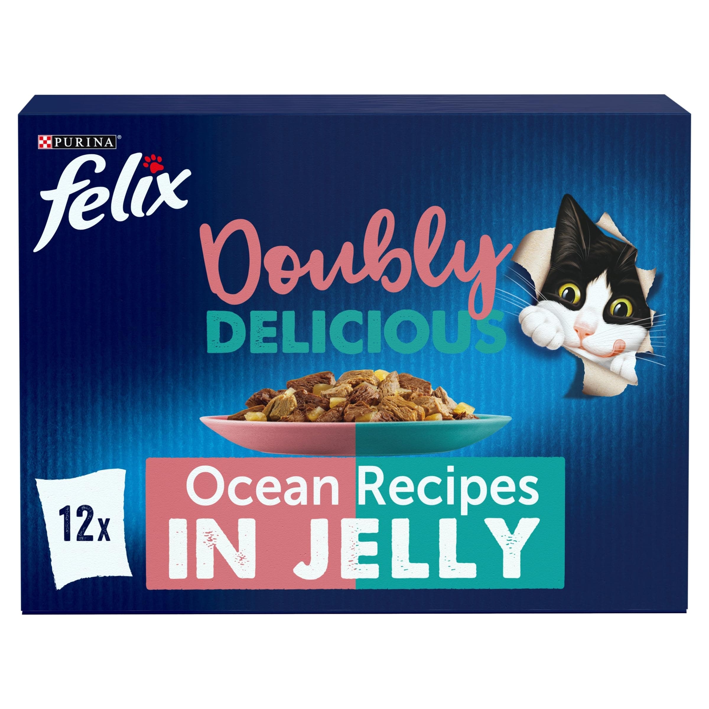 Doubly Delicious Ocean Recipes in Jelly Wet Cat Food 12x85g