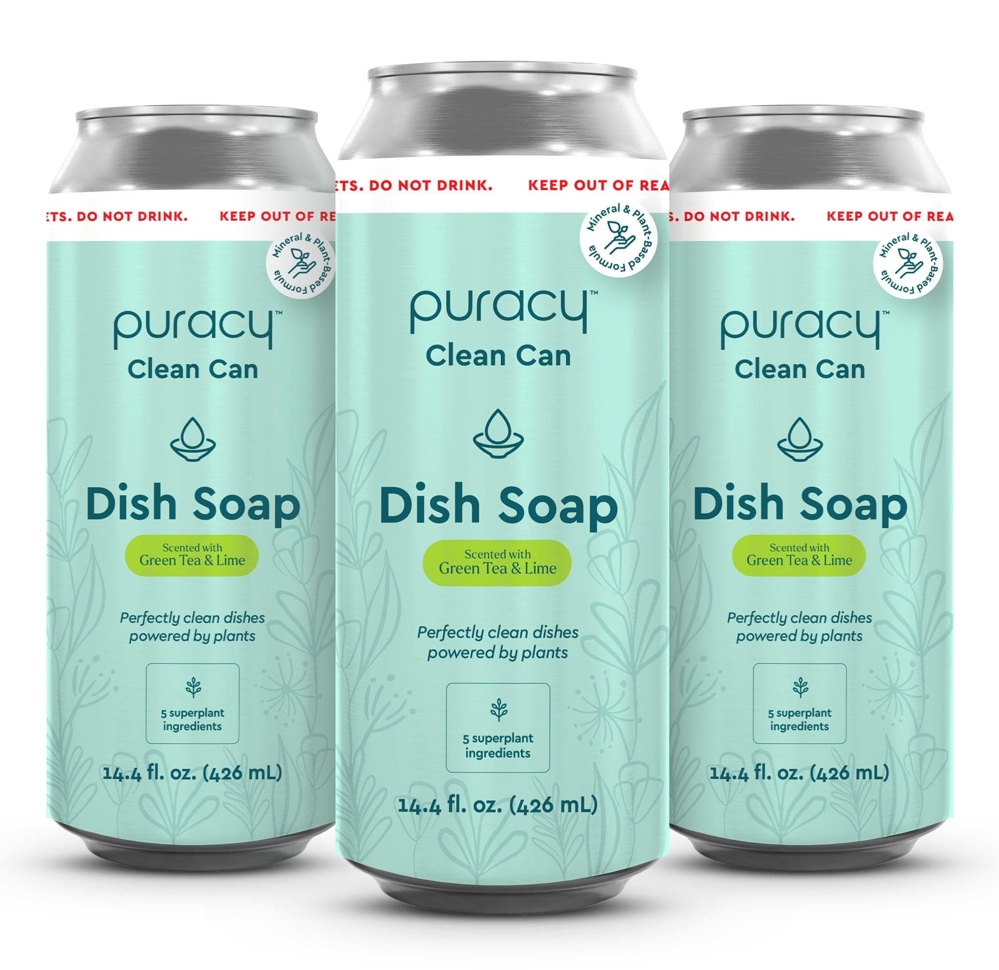 Puracy Natural Dish Soap Can Refill - Plant Based Dishwashing Soap, Non-Toxic Dishwashing Soap, Natural Liquid Dishwashing Soap As Seen On Tiktok (Ch