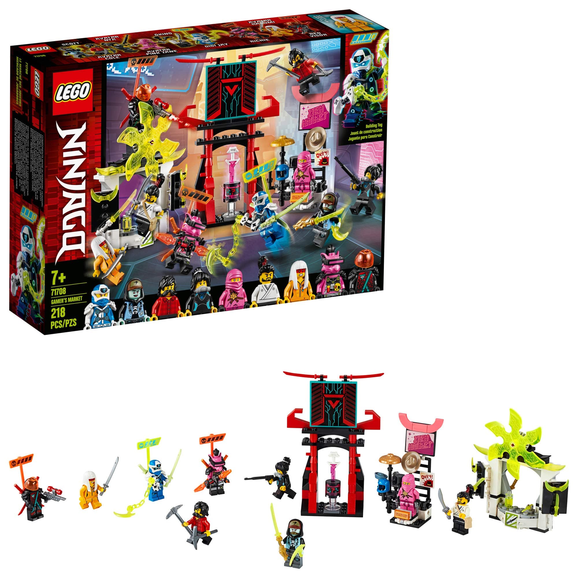 LEGO NINJAGO Gamer’s Market 71708 Ninja Market Building Kit (218 Pieces)
