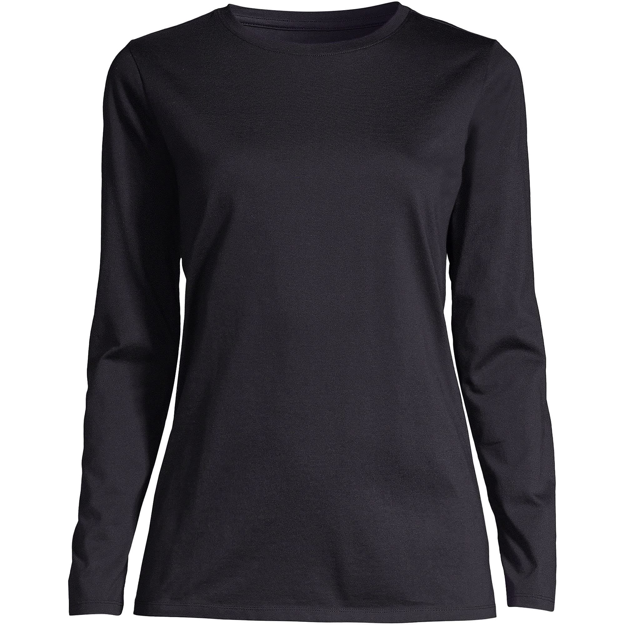 Lands' EndWomen's Relaxed Supima Cotton Long Sleeve Crew Neck T-Shirt