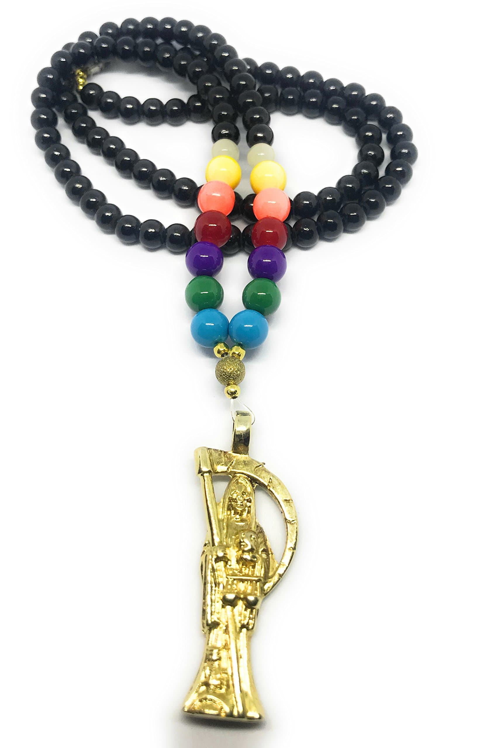 Chavarrieta Holy Death’s 7 Powers Rosary. Rosario 7 potencias de la Santa Muerte.