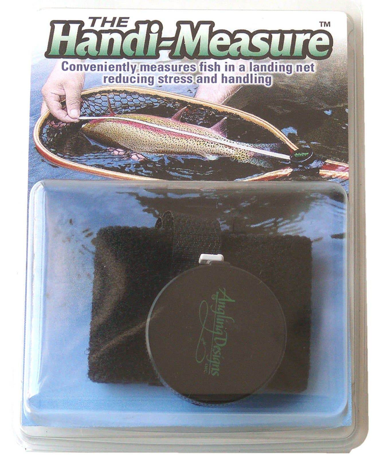 Angling Designs Handi-Measure Tape Measure Attaches to Fly Fishing Nets