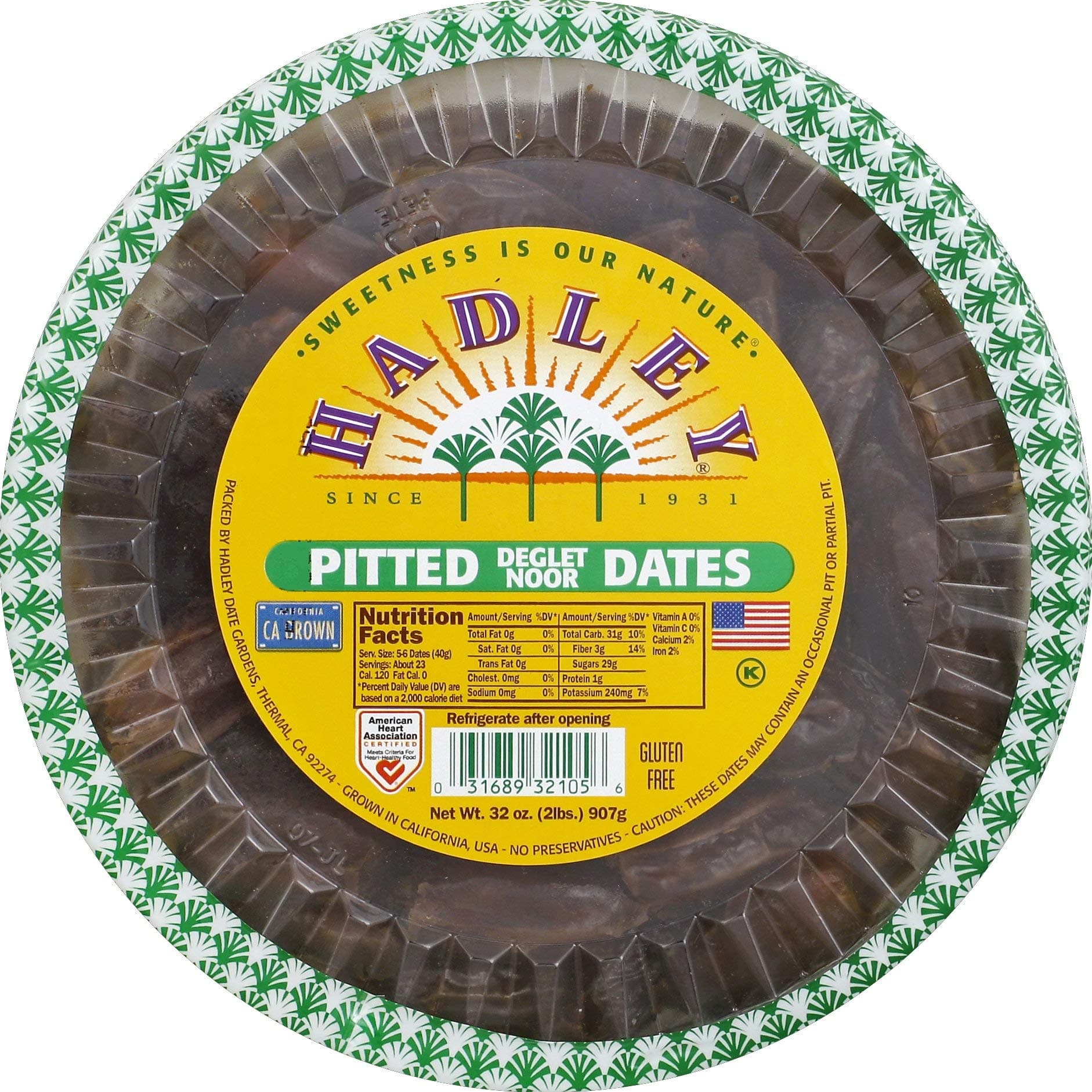 32oz Hadley Pitted Deglet Noor Dates (Pack of 1)
