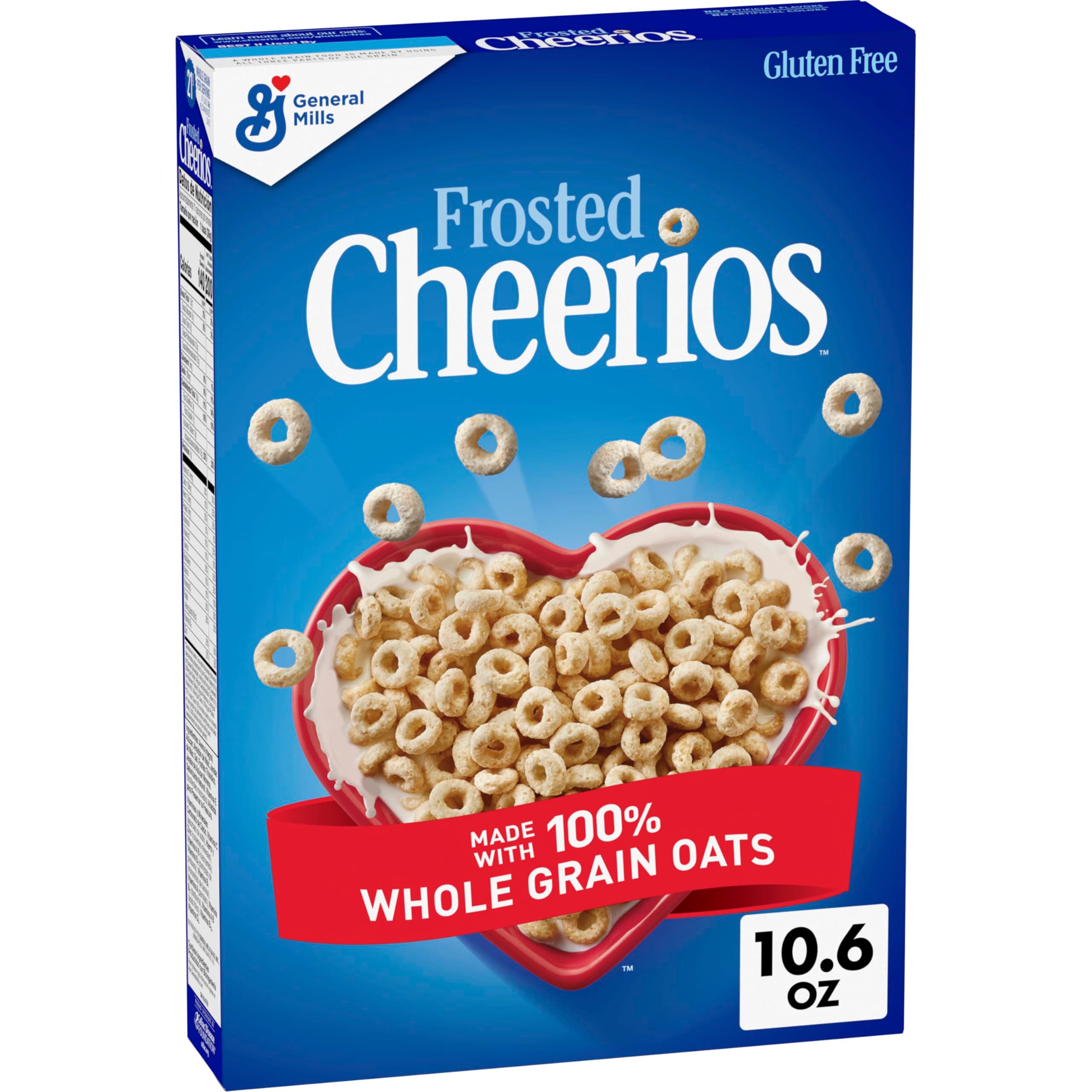 Frosted Cheerios, Heart Healthy Gluten Free Breakfast Cereal, Made with Whole Grain Oats, 10.6 oz