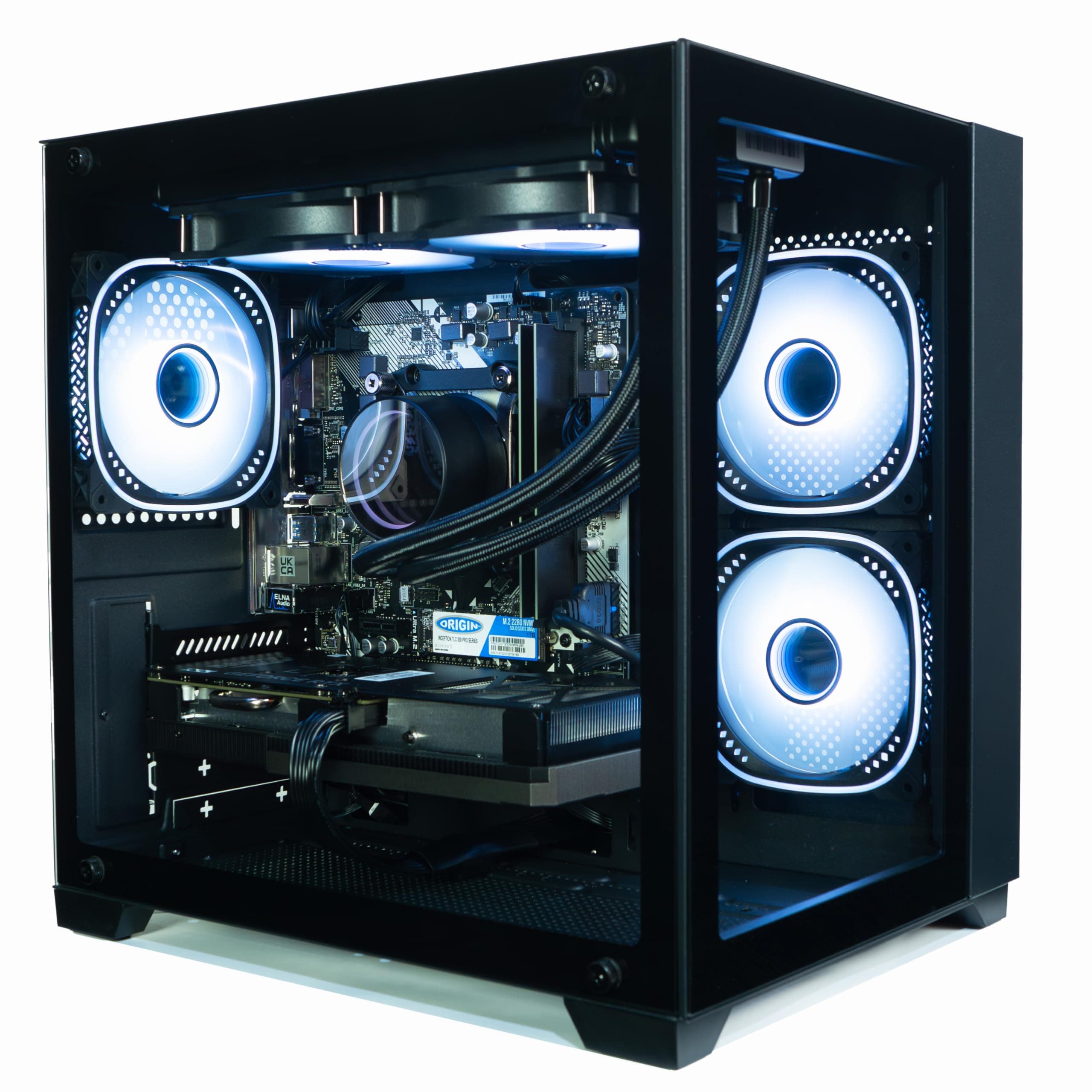 ionz Gaming Desktop PC, Intel i9 14900KF, Nvidia RTX 5080 OC, 32GB RAM, 2TB NVMe SSD, 240 AIO, Windows 11, 850W 80+ PSU, (KZ900V2, Black)