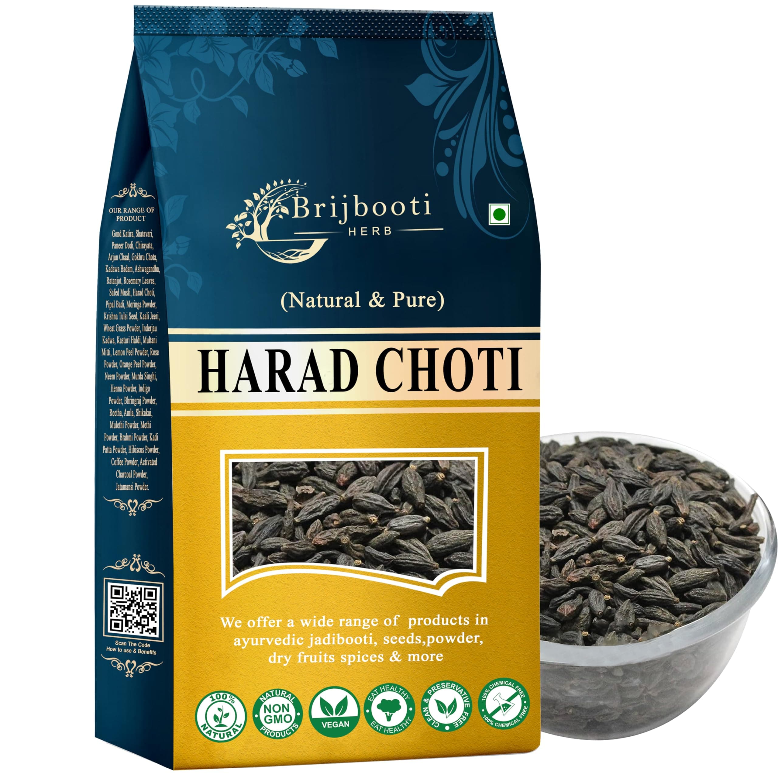 BIRJU MAHAVIR 400 Gr Harad Choti - Haritaki - Terminalia Chebula, (Model: BMKB-94)