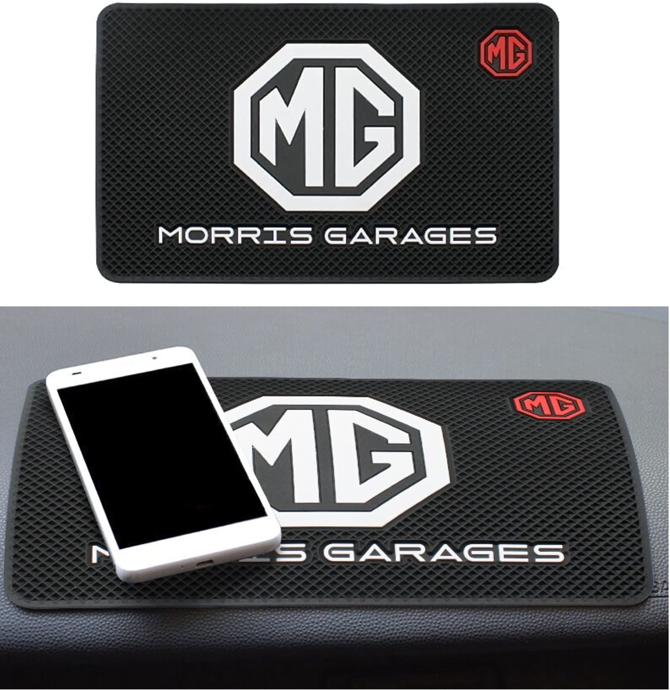 MG Car Dashboard mat Anti Slip, Super Sticky Anti-Skid Phone Mount Navigation Holder Non Slip pad Design - 19.7 * 12.8 cm | Black | Polyvinyl Chloride |For Car, Truck, Sport-Utility-Vehicles