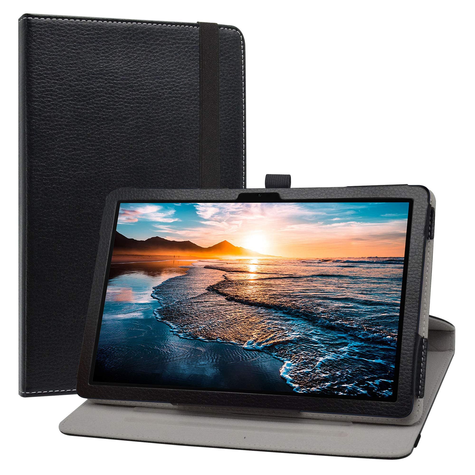 Compatible with Huawei MatePad T10s Case,Huawei MatePad T10 Case，360 Degree Rotation Stand PU Leather with Cute Pattern for 10.1" Huawei MatePad T10s / Huawei MatePad T10 Tablet,Black