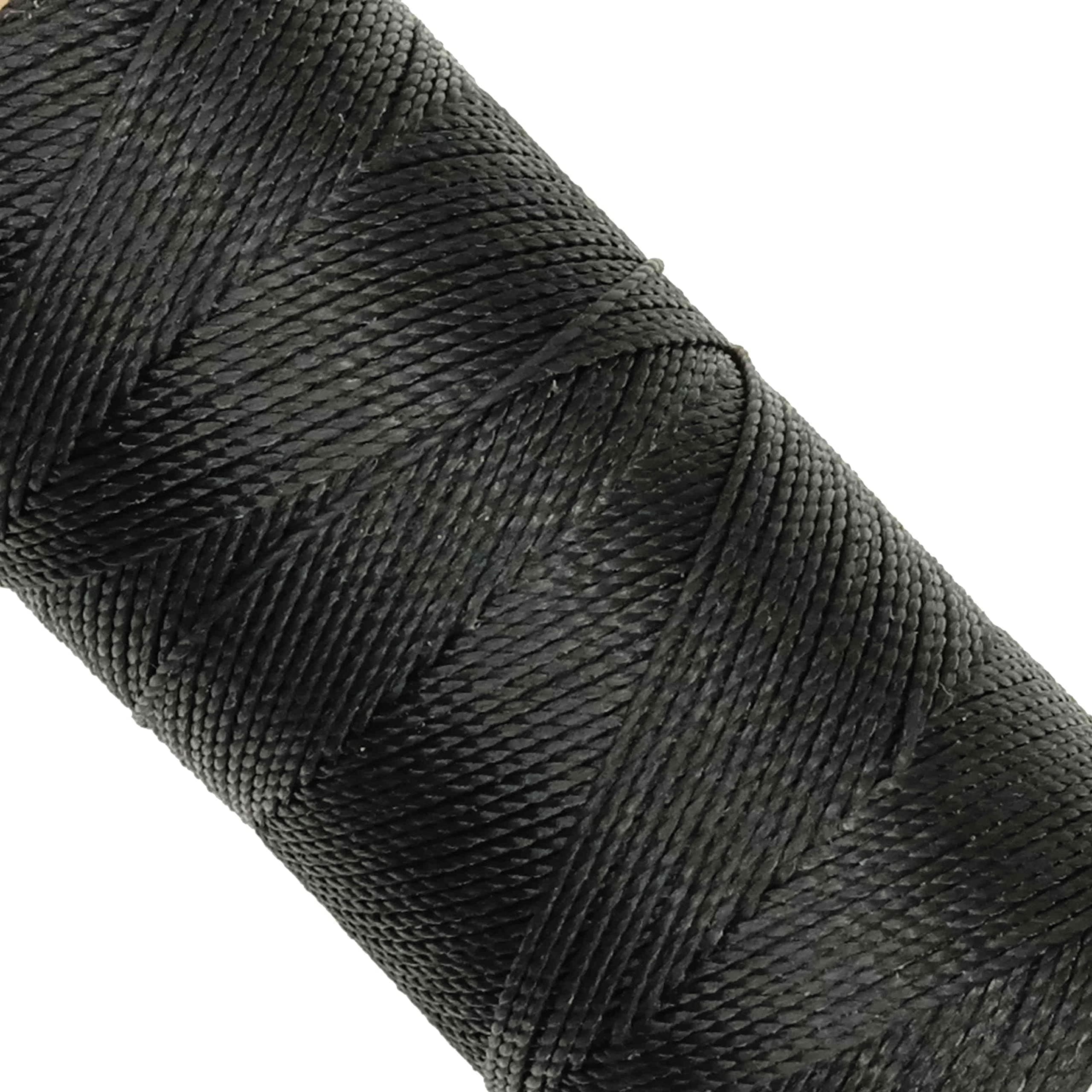 Linhasita Waxed Thread 100 g / 170 m Polyester 1 mm Thick Macrame, 30 Colours Black