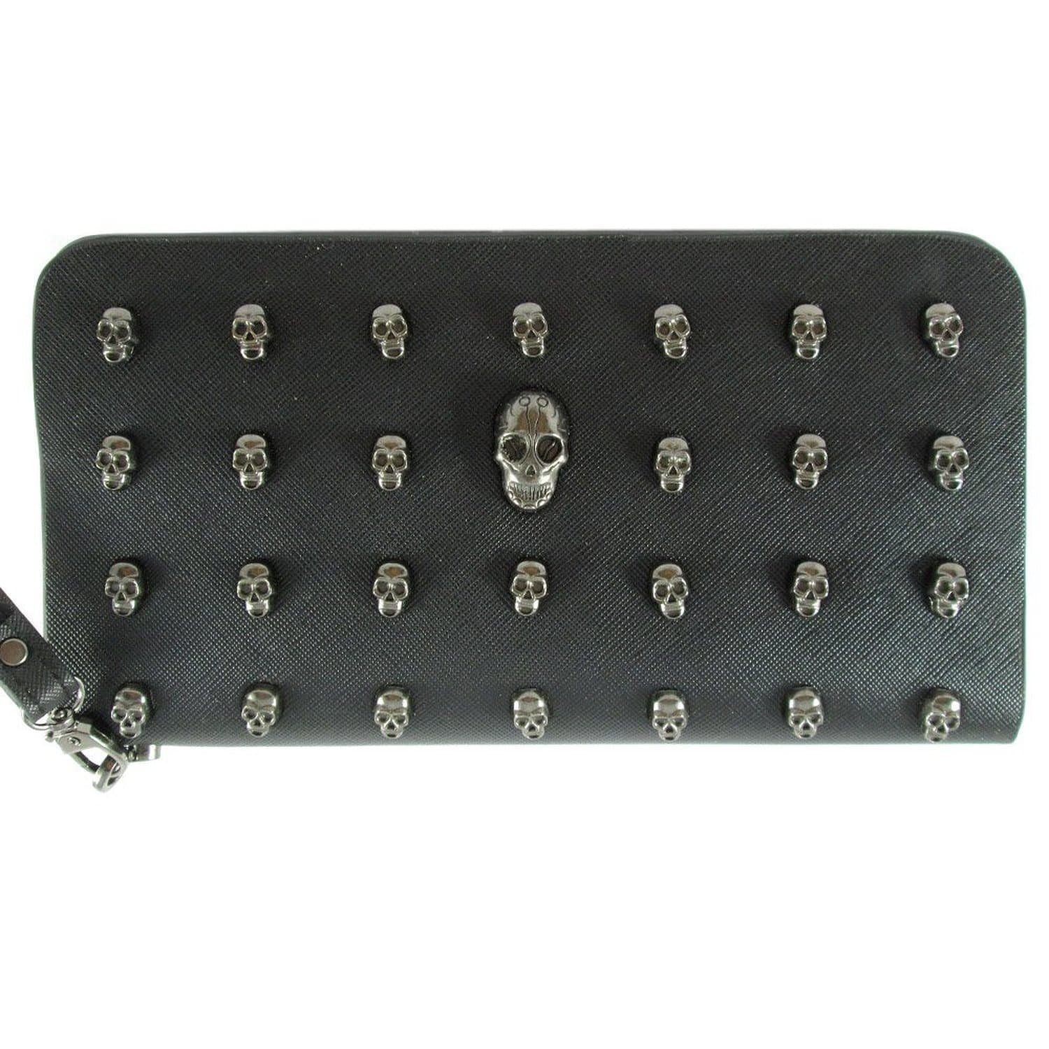 9 Digital Femicuty Collection Trendy 3D Devil Skull Gothic Studded Doctor Style Handbag (Little Black)