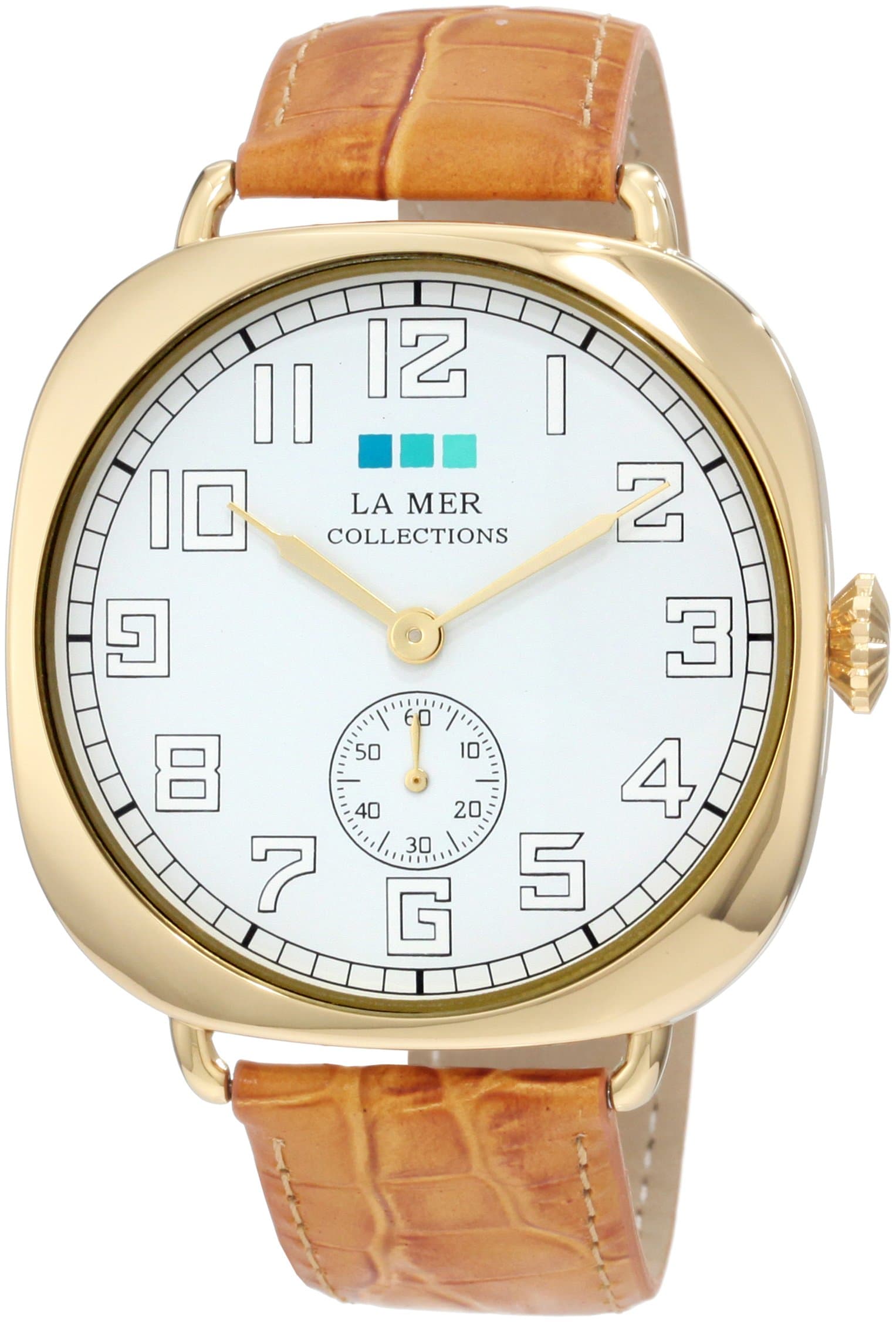 La Mer Collections Women's LMOVW2049 Gold-Tone Oversized Vintage Watch